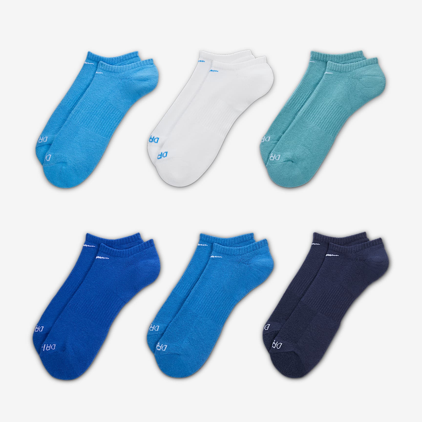 Nike Everyday Plus Cushioned Training No-Show Socks (6 Pairs)