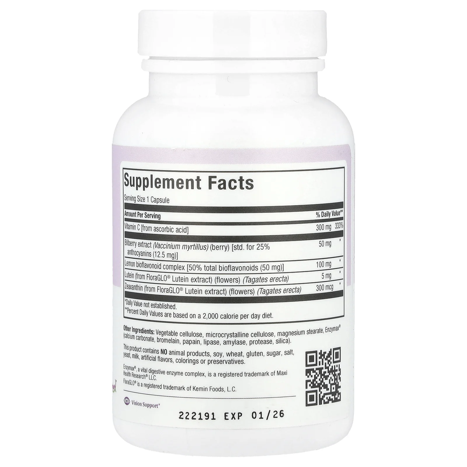 Maxi Health, Bilberry Supreme ™, 60 капсул MaxiCap