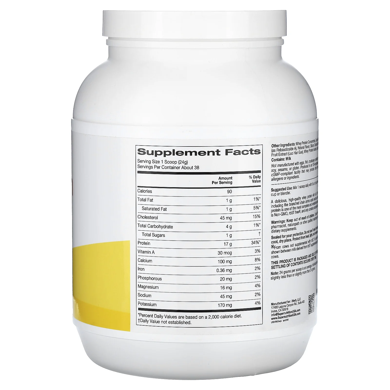 Super Nutrition, порошок из ультрафильтрованного сывороточного протеина, без ГМО, без р-БСТ, с шоколадным вкусом, 908 г (2 фунта)