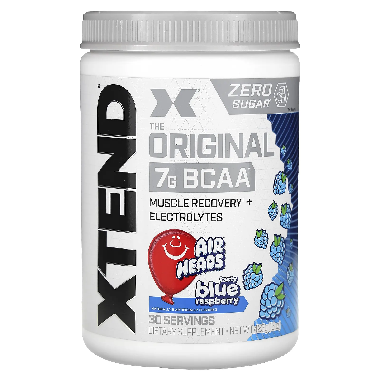 XTEND, The Original, 7 г аминокислот с разветвленной цепью (BCAA), со вкусом голубой малины, 423 г (15 унций)
