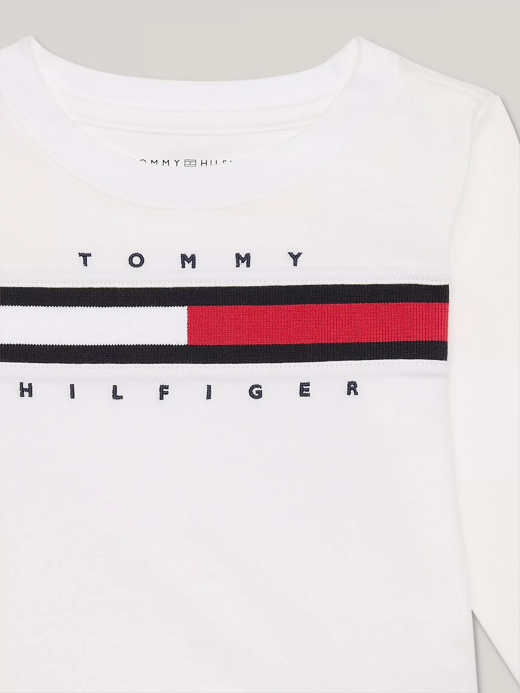 Футболка Tommy Hilfiger для мальчиков, Детская футболка с длинным рукавом и флаговым логотипом