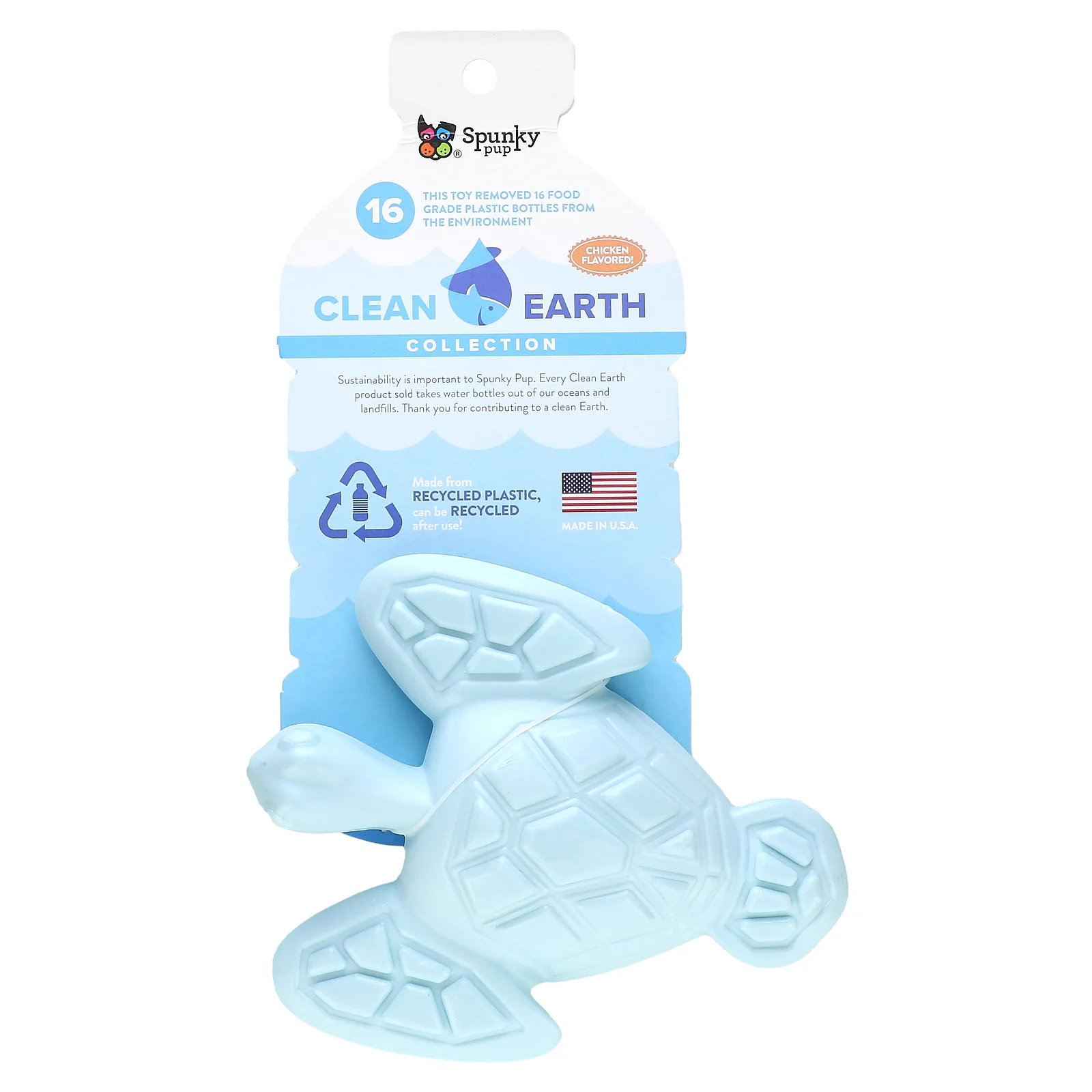 Spunky Pup, Clean Earth Hard Chews, Turtle, курица, 1 игрушка