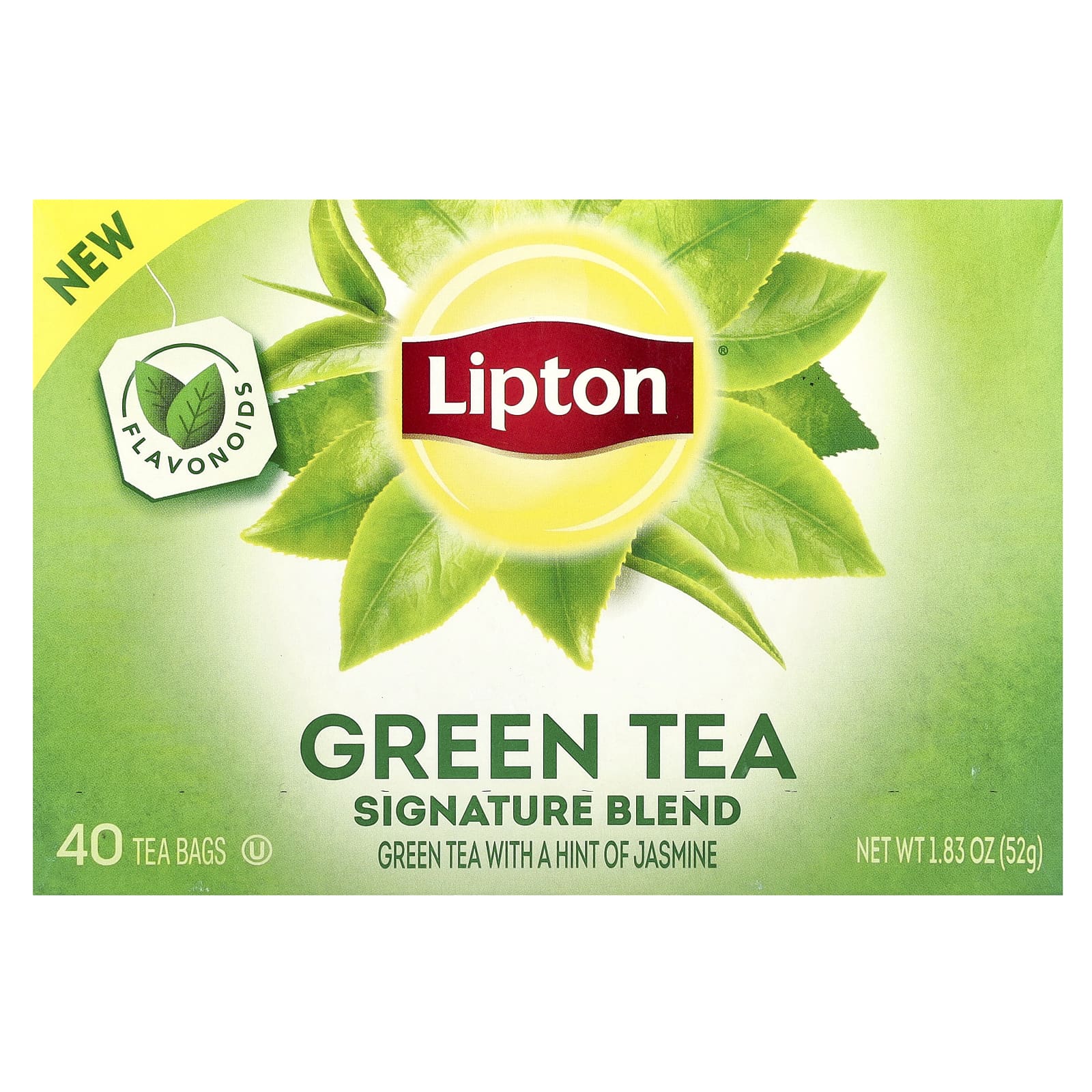 Lipton, Зеленый чай, фирменная смесь, 40 чайных пакетиков, 52 г (1,83 унции)