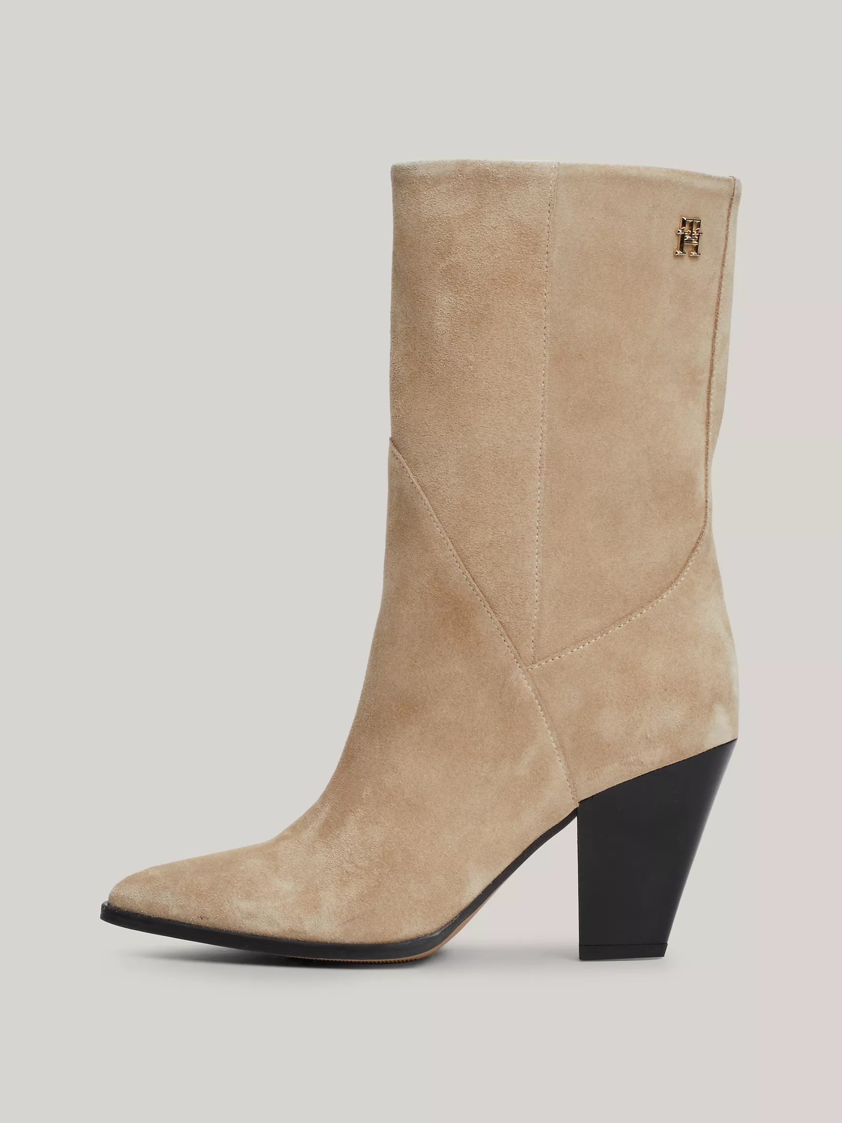 Женские ботинки Tommy Hilfiger, Замшевые ковбойские сапоги с монограммой