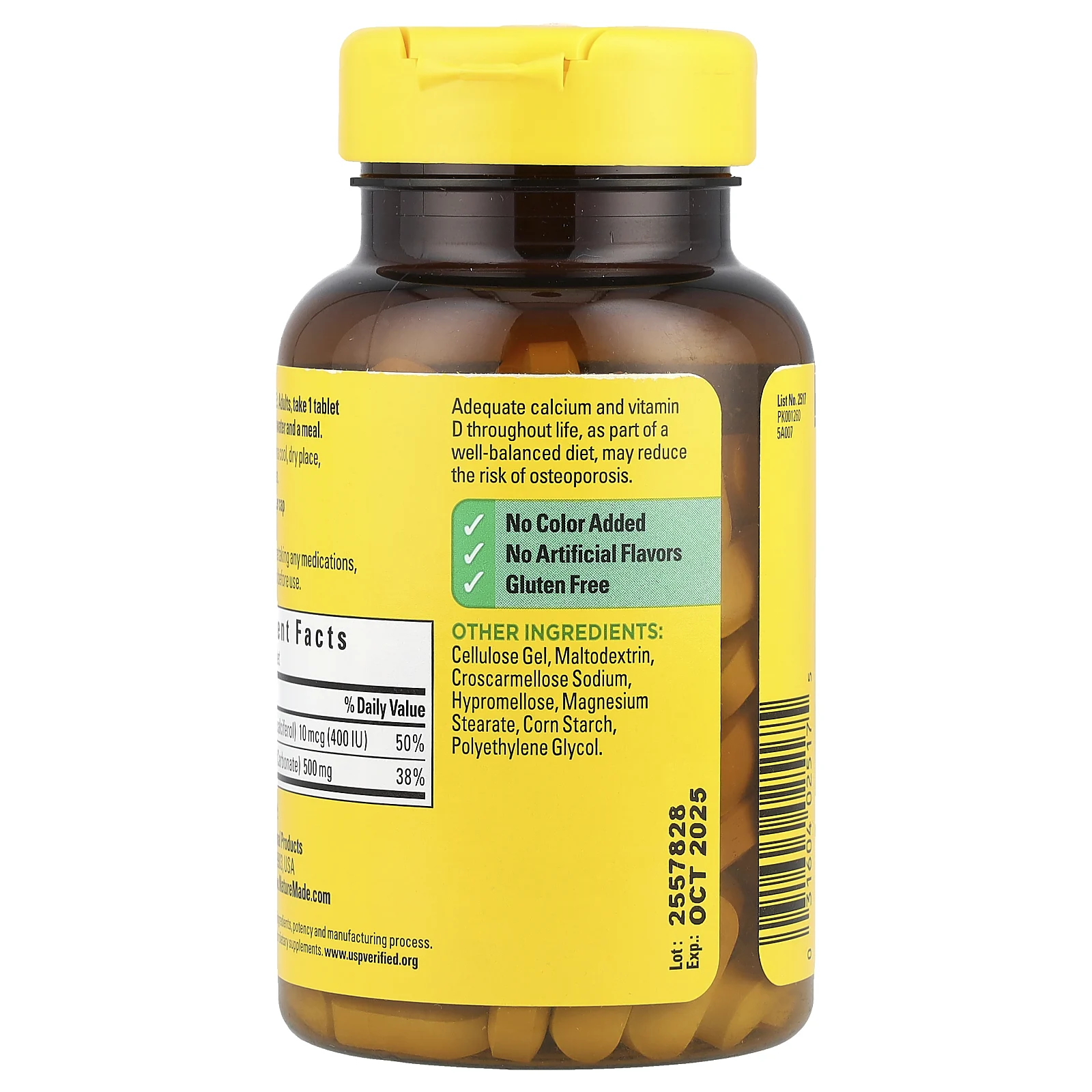 Nature Made, Кальций с витамином D3, 130 таблеток