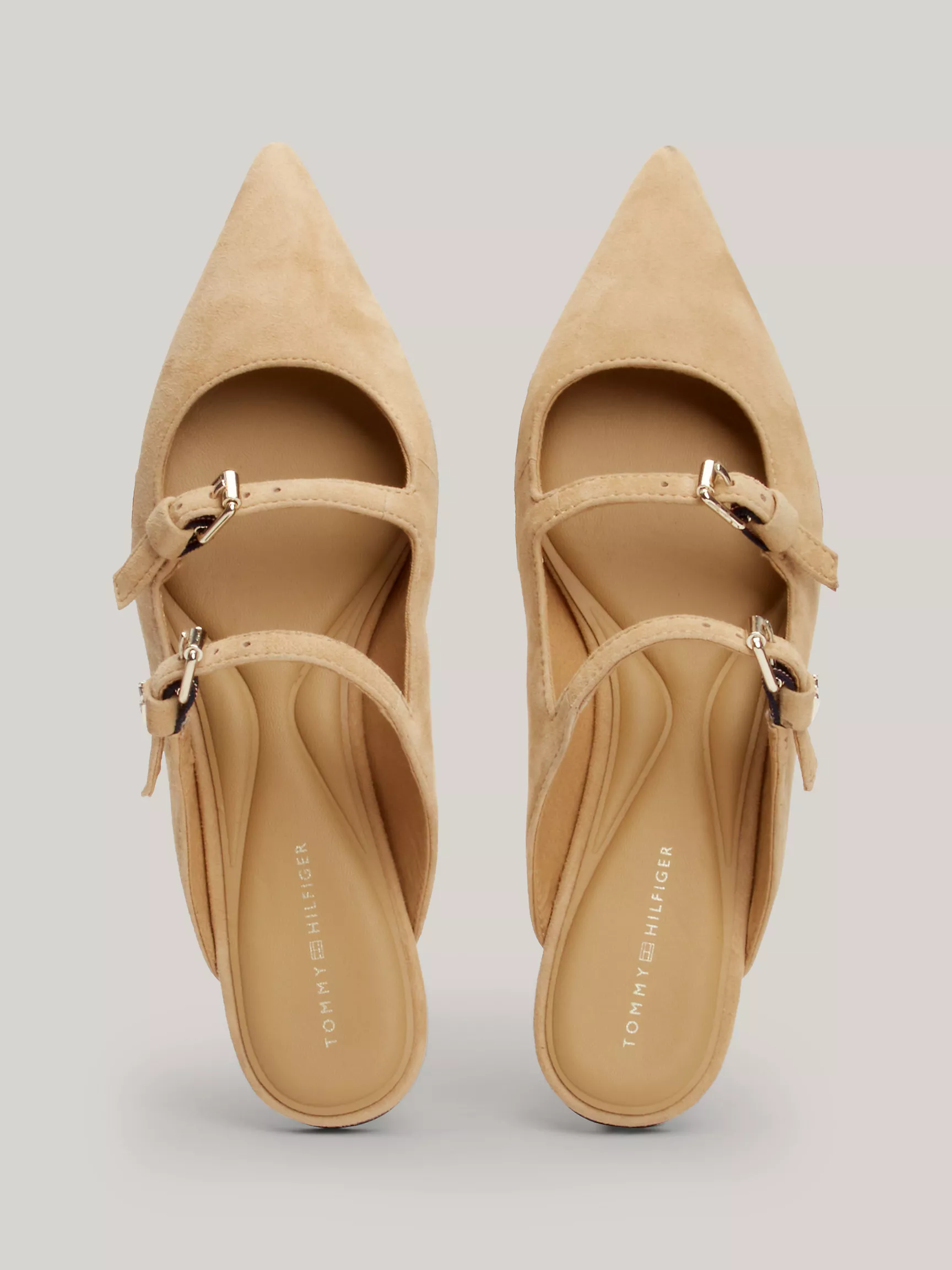 Женская обувь Tommy Hilfiger, Замшевые туфли-мюли с заостренным носком