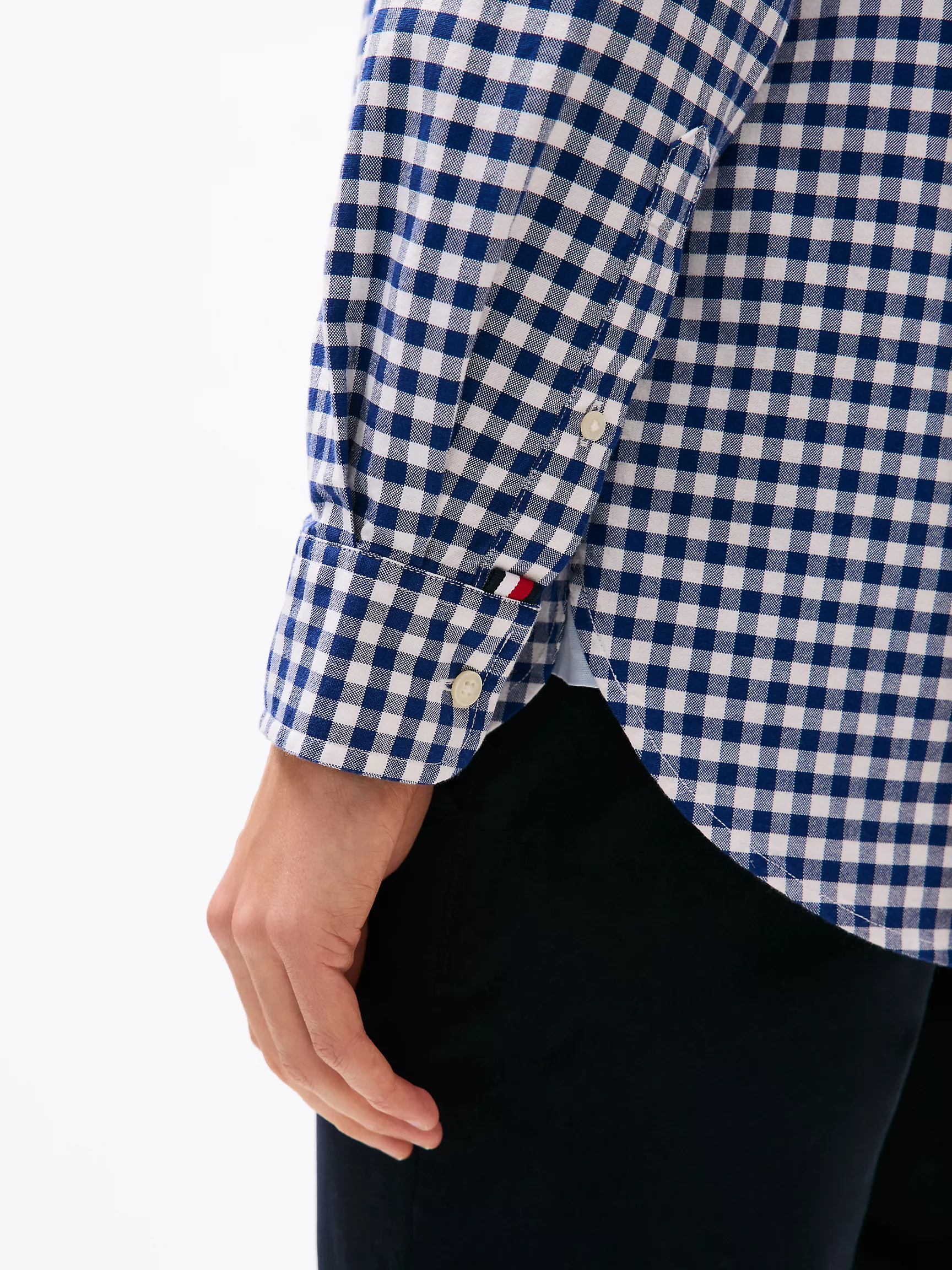 Мужская рубашка Tommy Hilfiger, Стандартная рубашка из оксфорда в клетку гингем