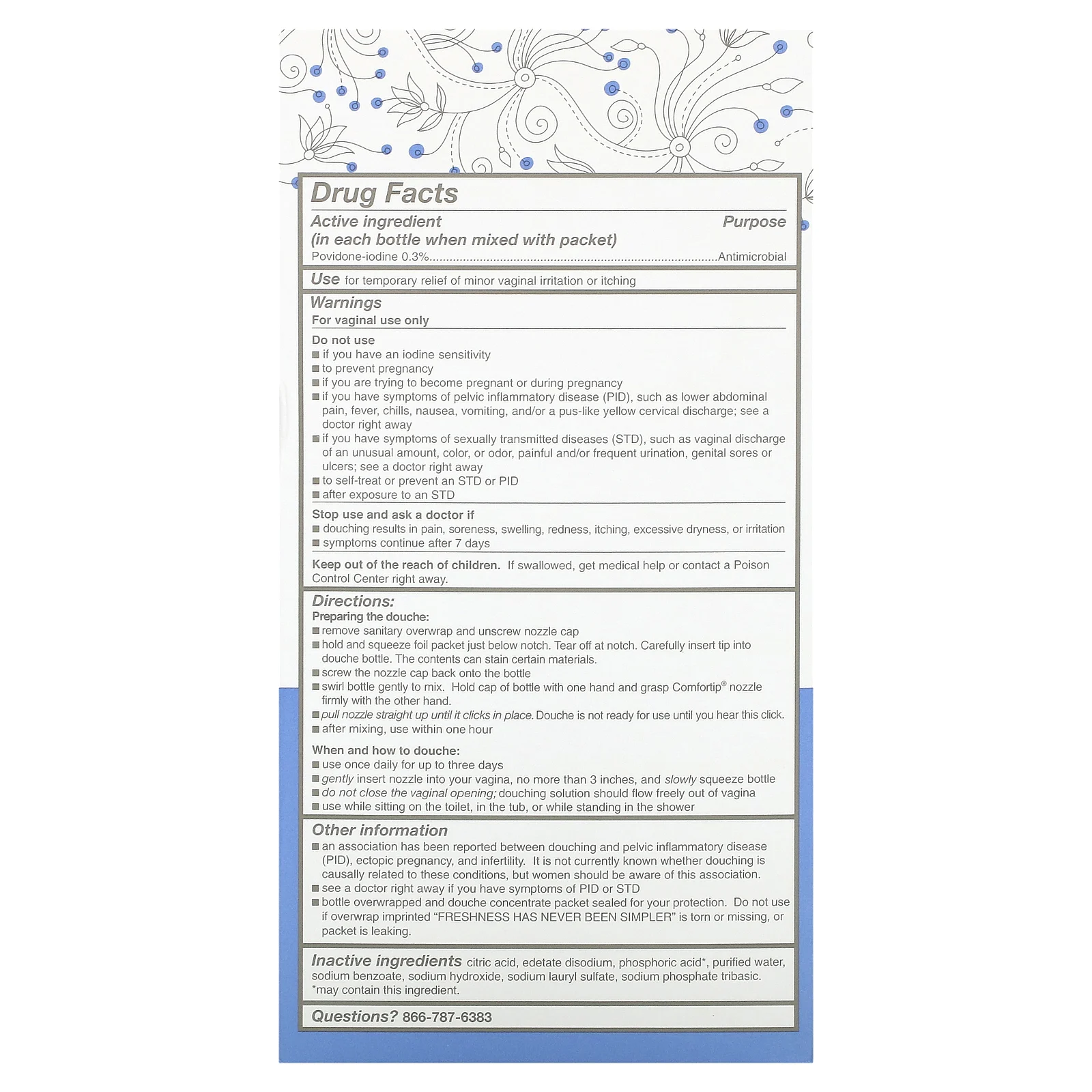 Summer's Eve, Лечебный душ, 2 порции по 133 мл (4,5 жидк. Унции)