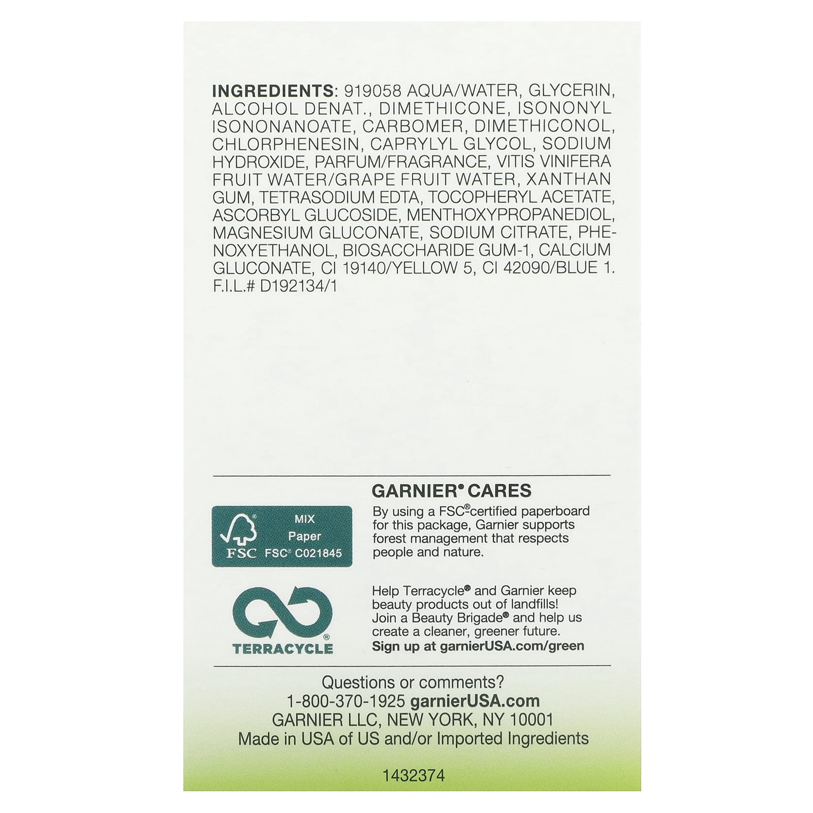 Garnier, SkinActive, освежающий гель-крем, для нормальной / комбинированной кожи, 50 г (1,7 унции)