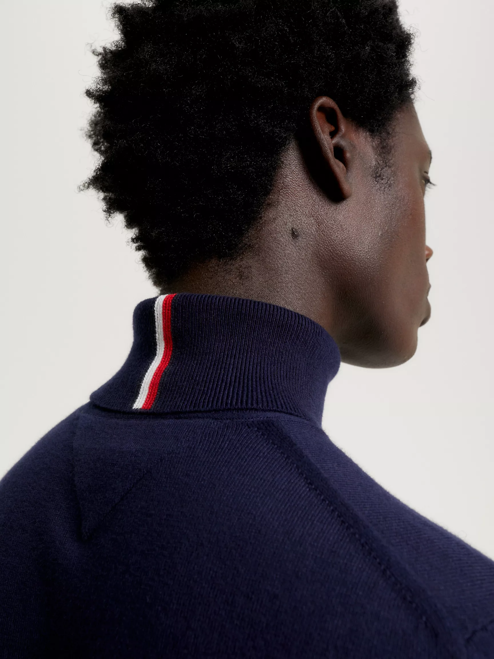 Мужской свитер Tommy Hilfiger, Водолазка из смеси хлопка и кашемира