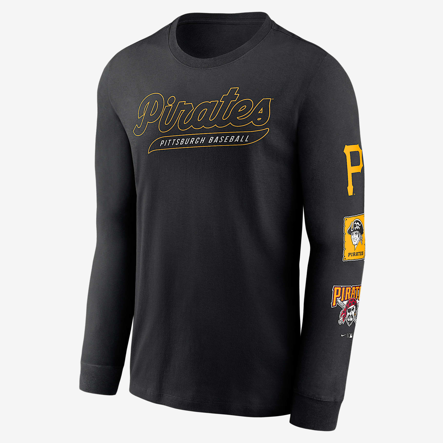 Pittsburgh Pirates Cooperstown Knockout Men's Nike MLB Long-Sleeve T-Shirt