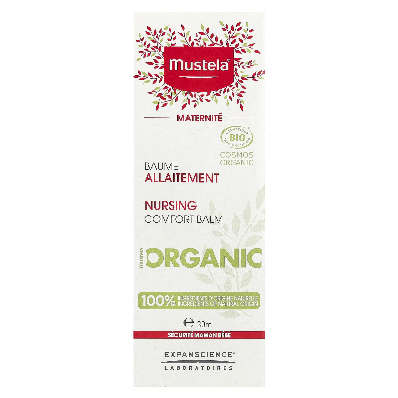 Mustela, Органический бальзам для кормления, 30 мл