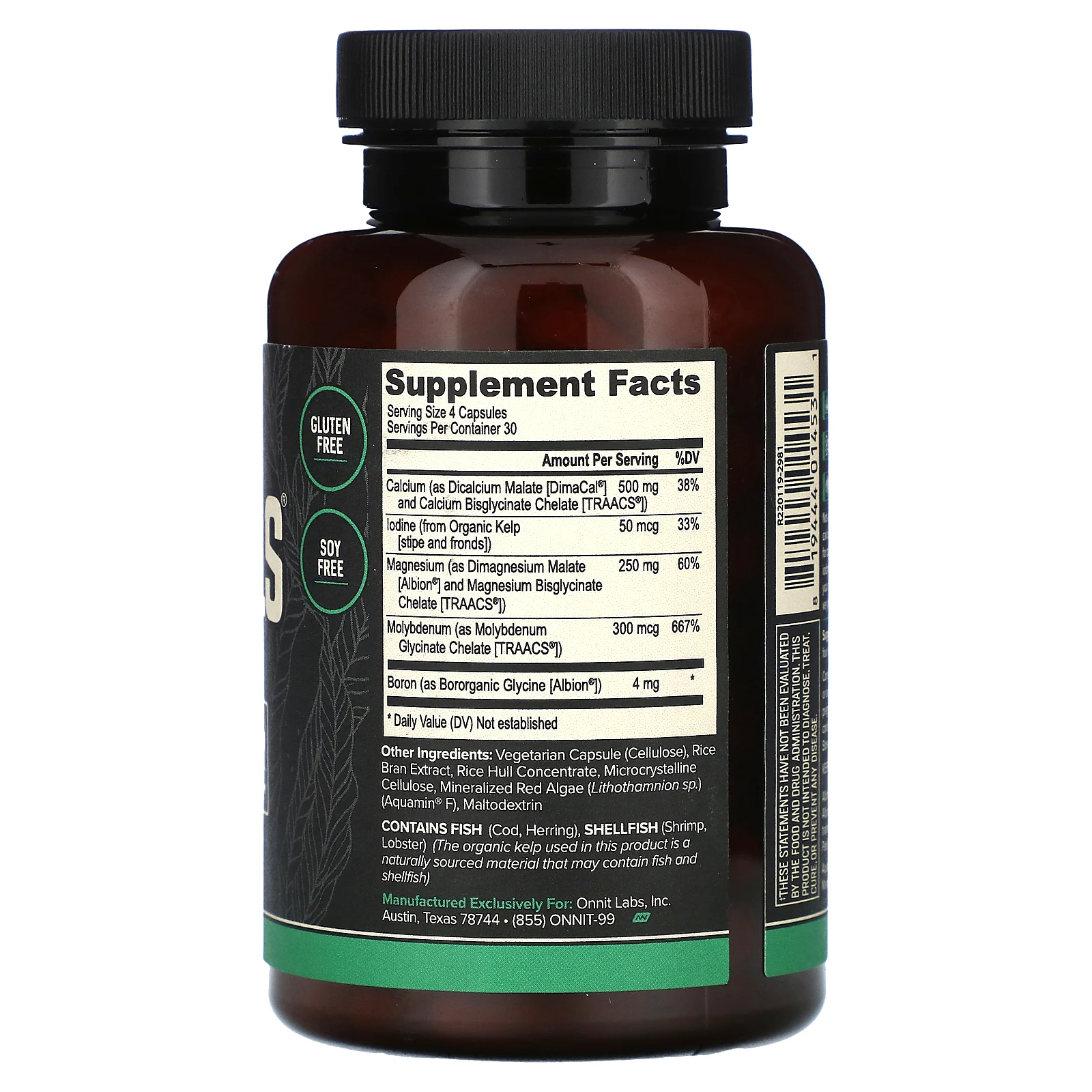 Onnit, Ключевые минералы суши и моря, 120 капсул