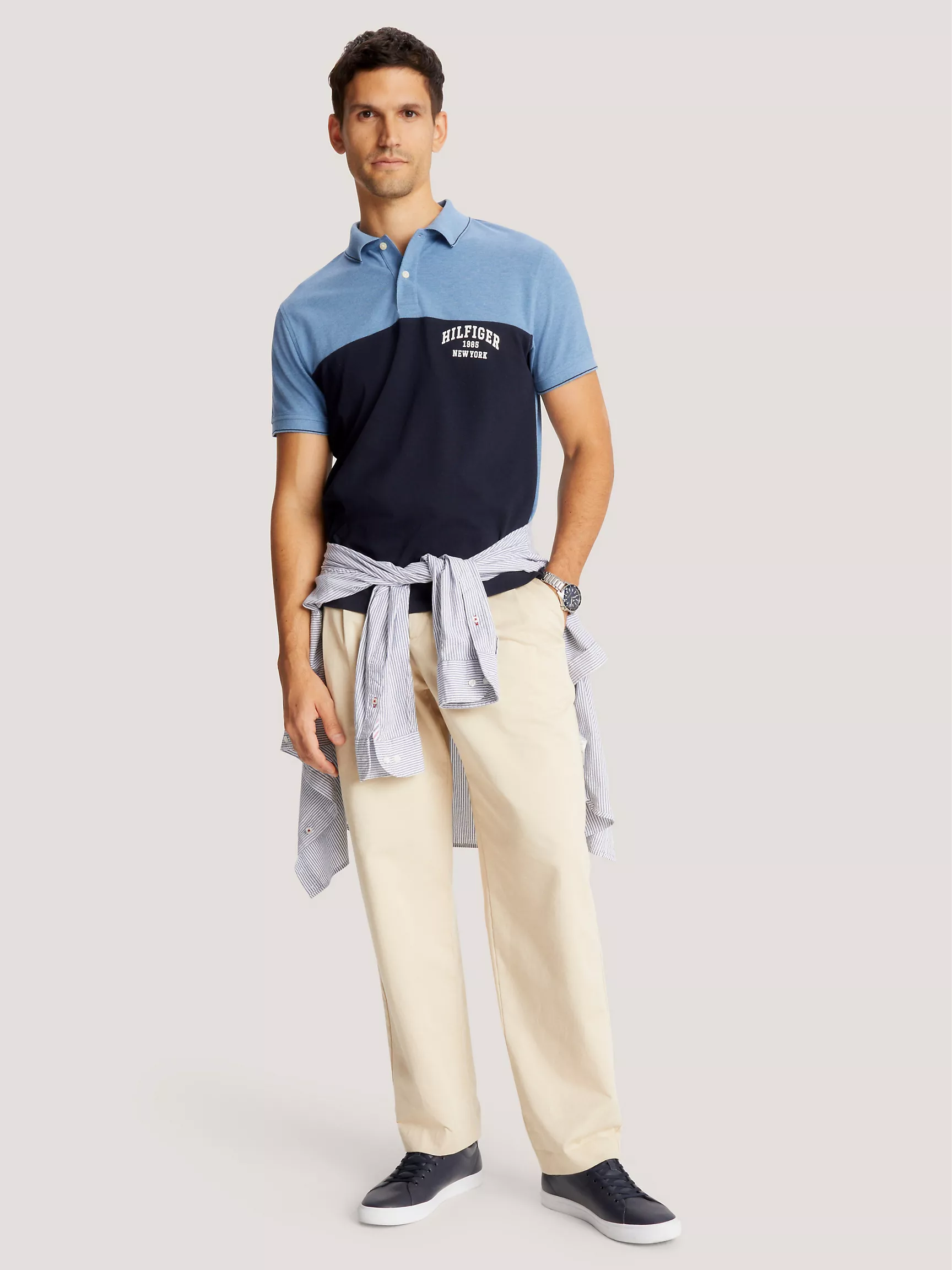 Мужское поло Tommy Hilfiger, Поло стандартного кроя с логотипом Hilfiger Block