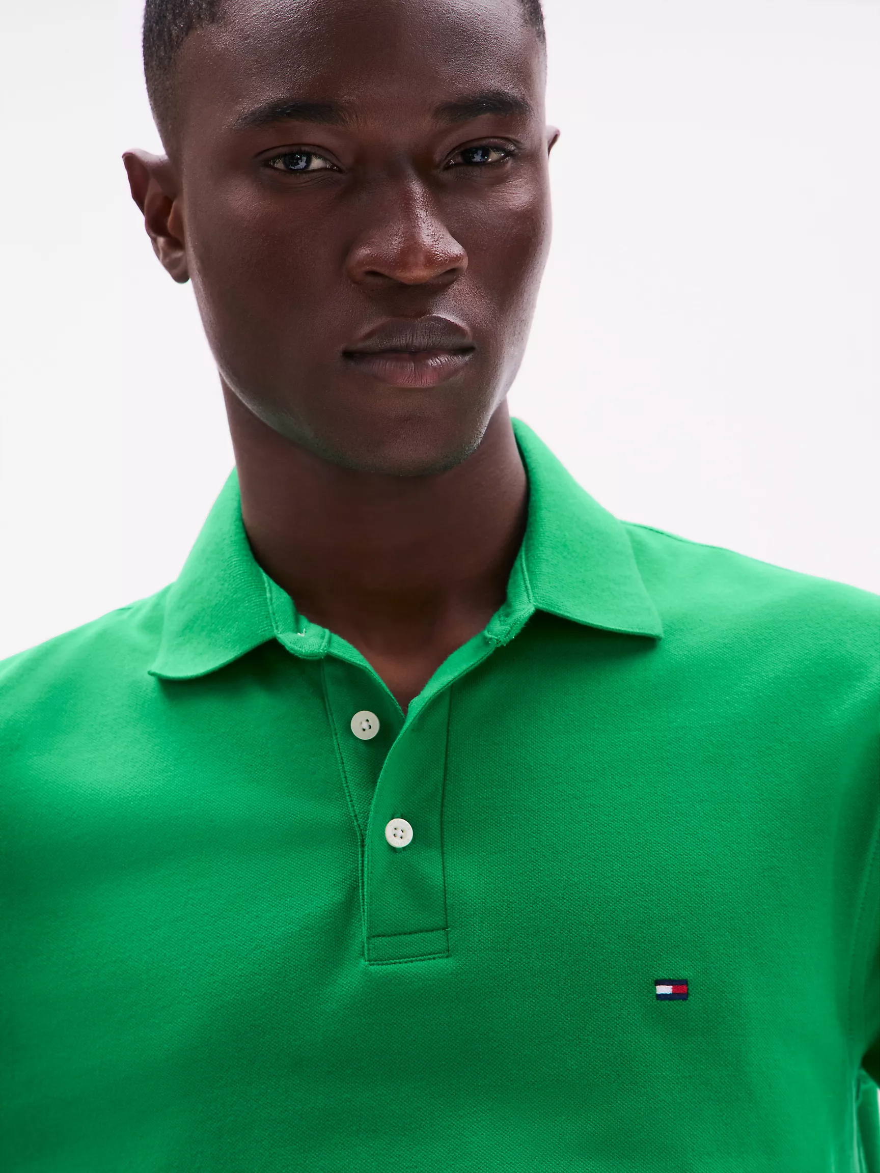 Мужское поло Tommy Hilfiger, Приталенное эластичное поло из пике