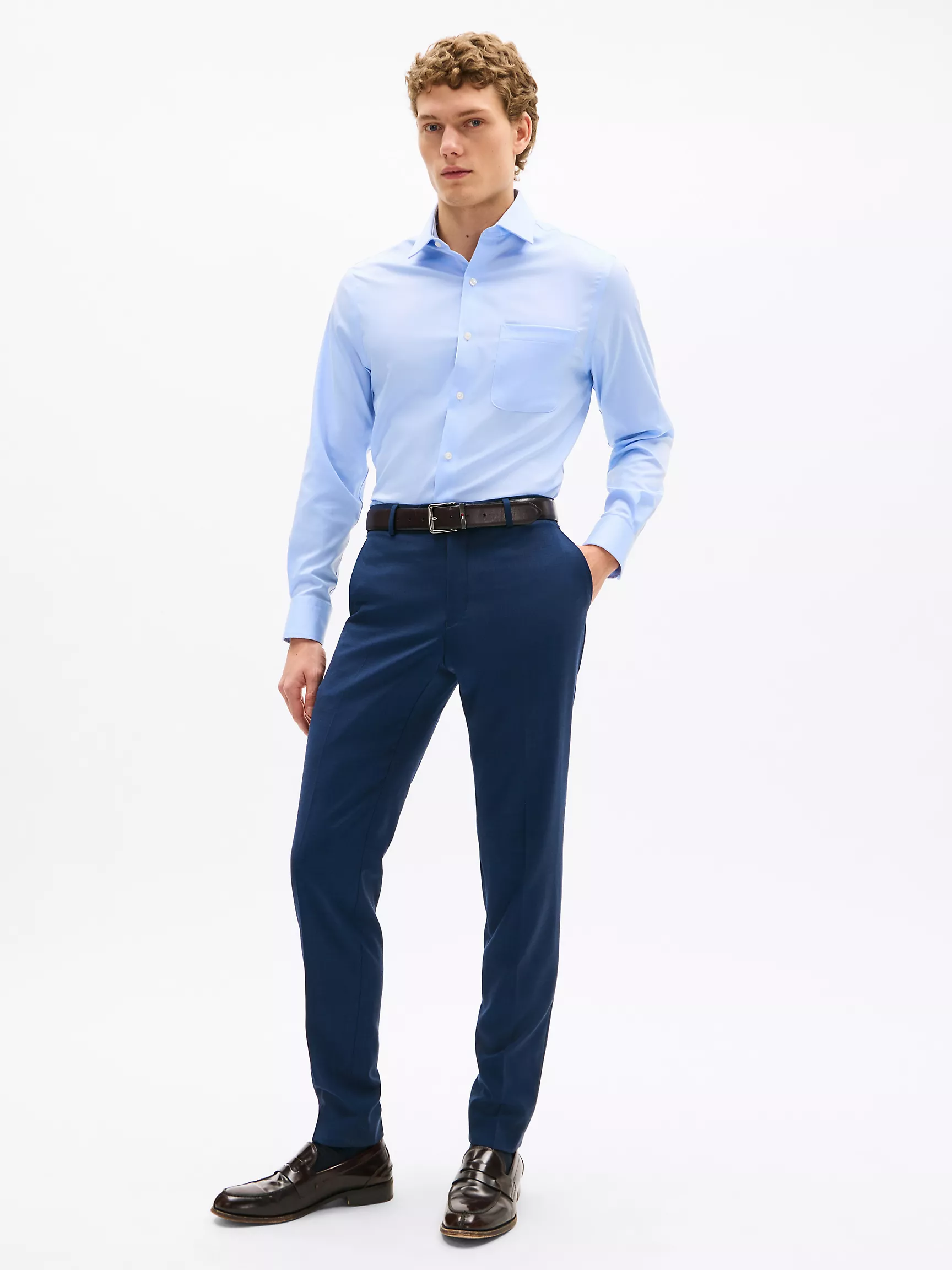 Мужская классическая рубашка Tommy Hilfiger, Стандартная рубашка THFlex