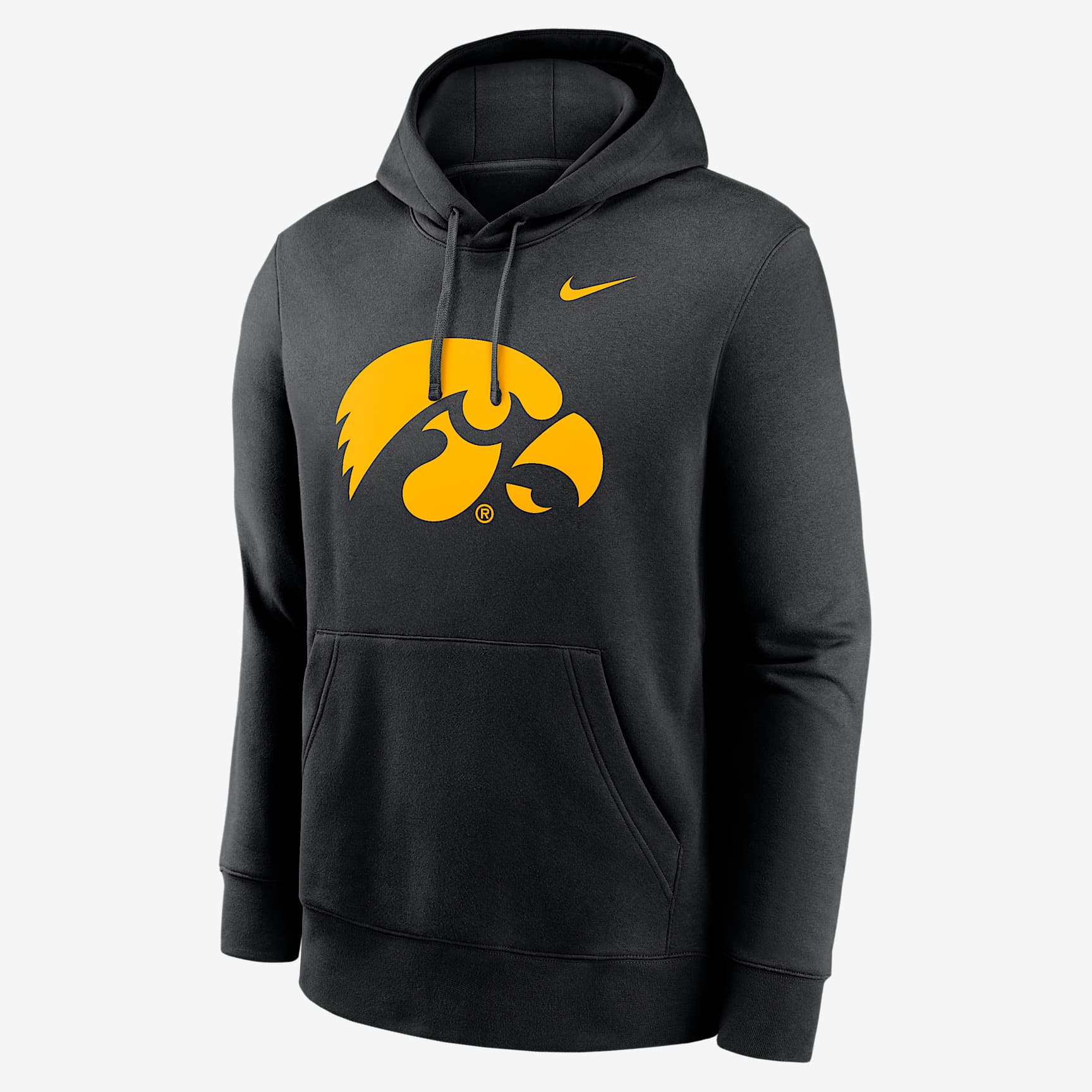 Iowa Hawkeyes Primetime Evergreen Club Primary Logo Men's Nike College Pullover Hoodie