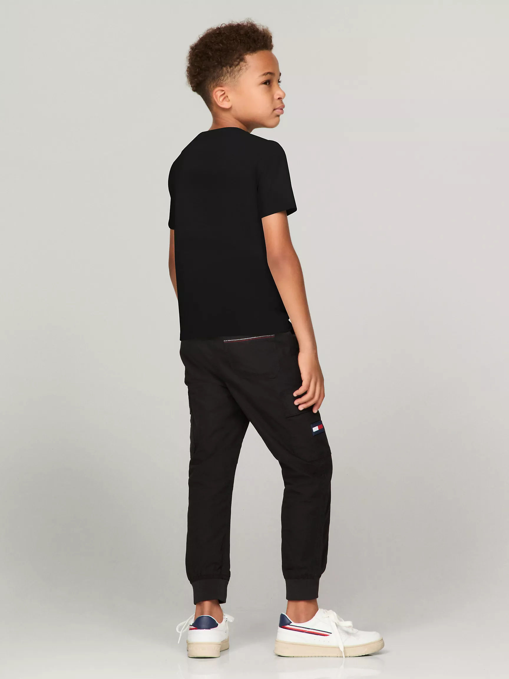 Футболка Tommy Hilfiger для мальчиков, Детская футболка с тональными флаговыми полосками