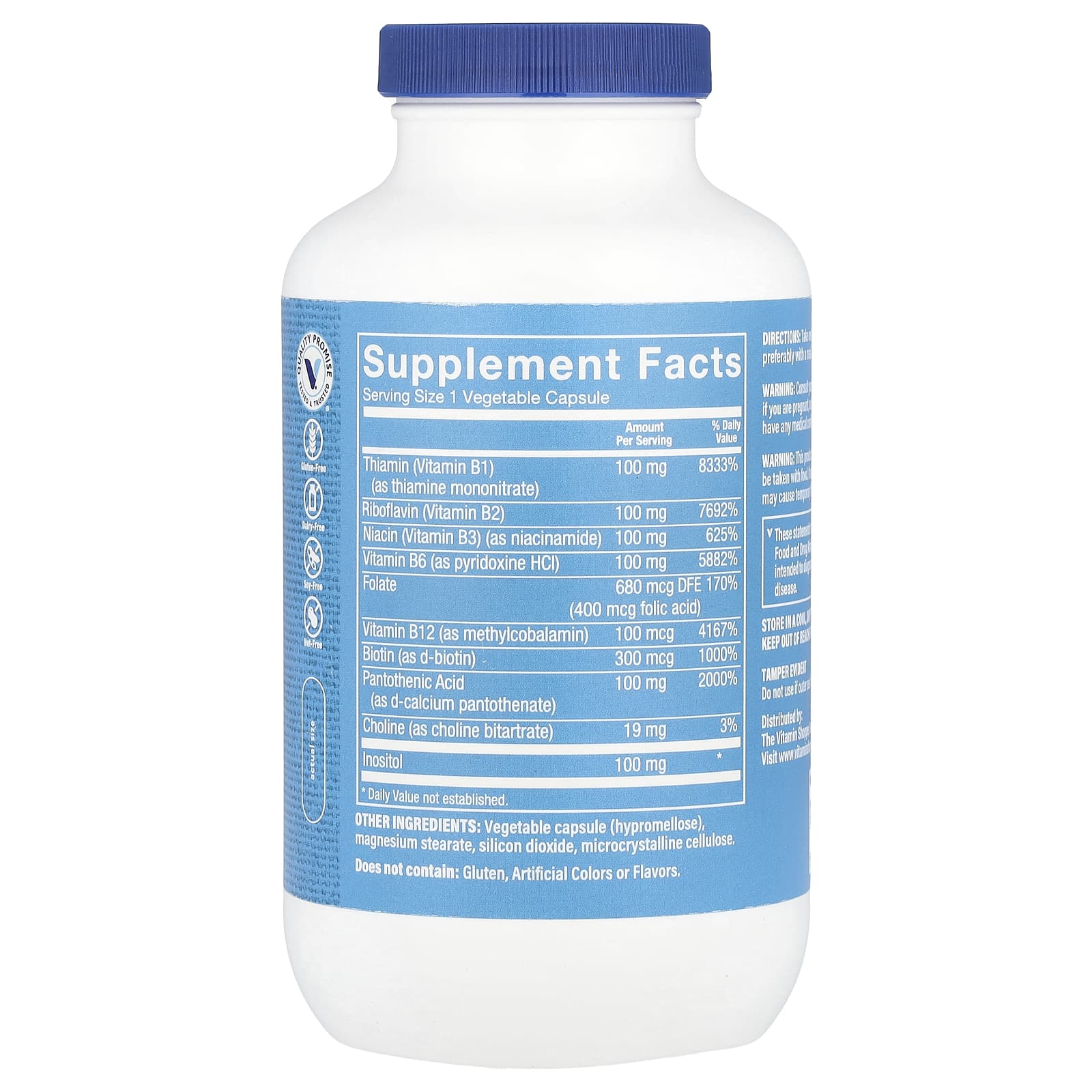 The Vitamin Shoppe, B-Complex 100, 300 растительных капсул