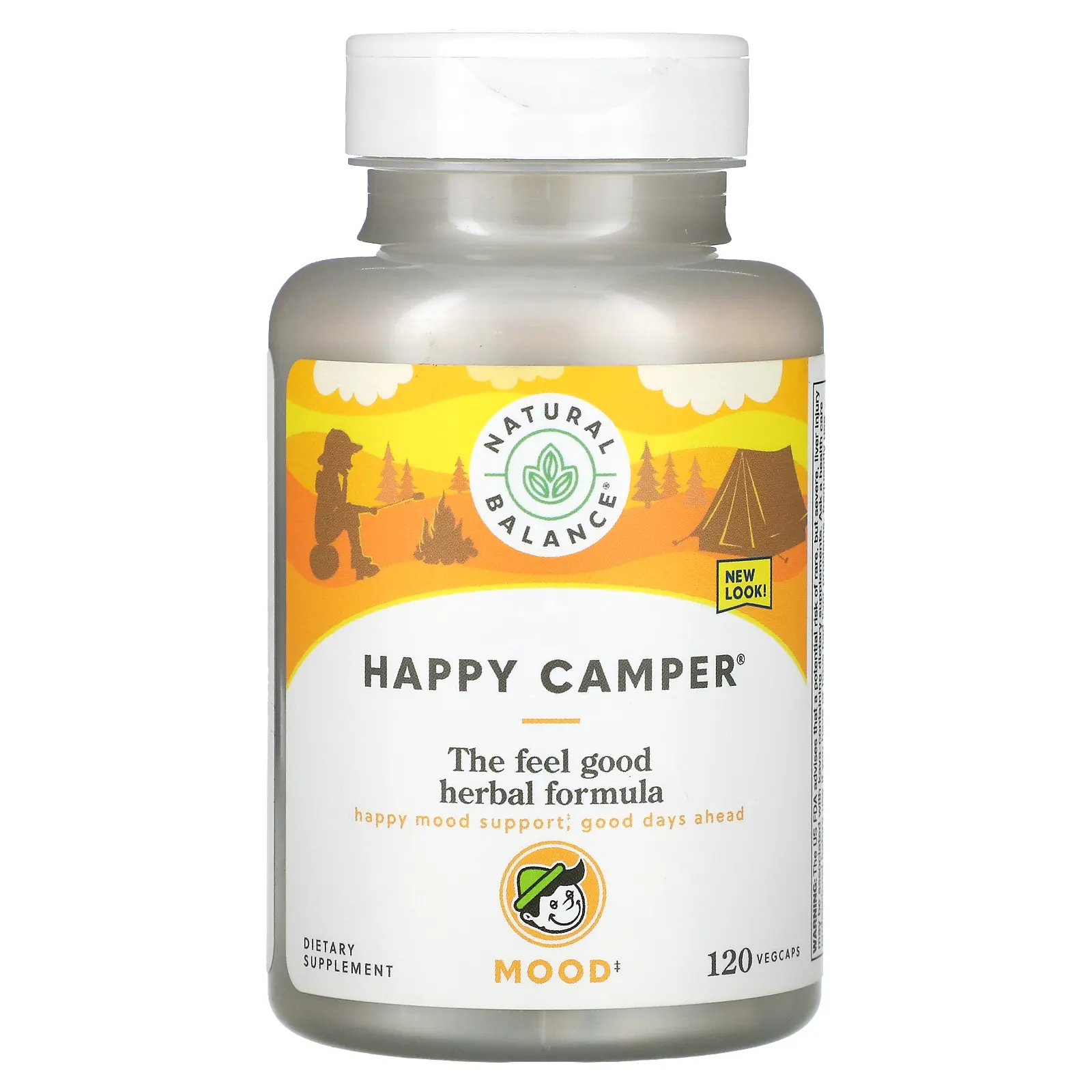 Natural Balance, Happy Camper, добавка для поддержания хорошего настроения, 120 вегетарианских капсул