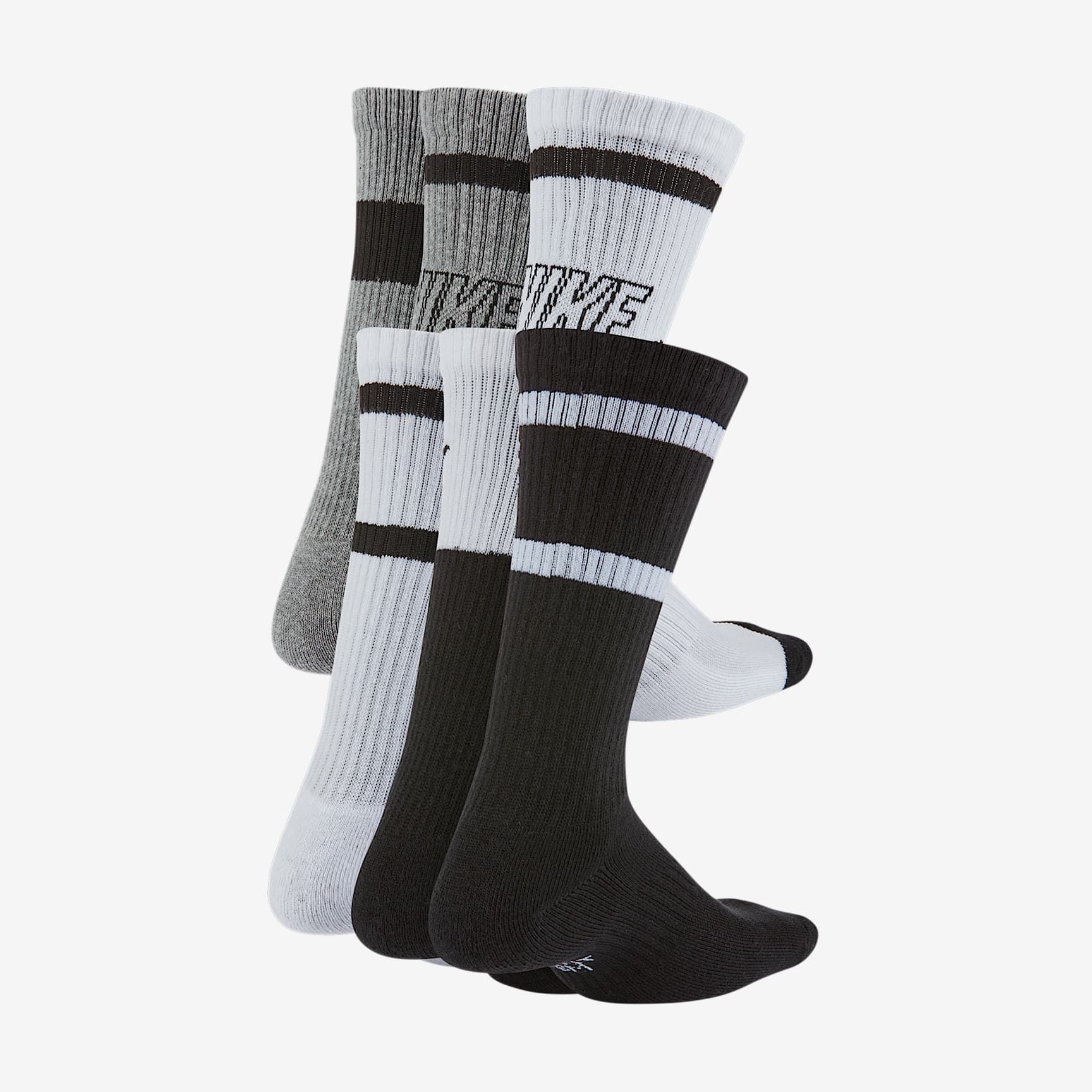 Nike Everyday Kids' Cushioned Crew Socks (6 Pairs)