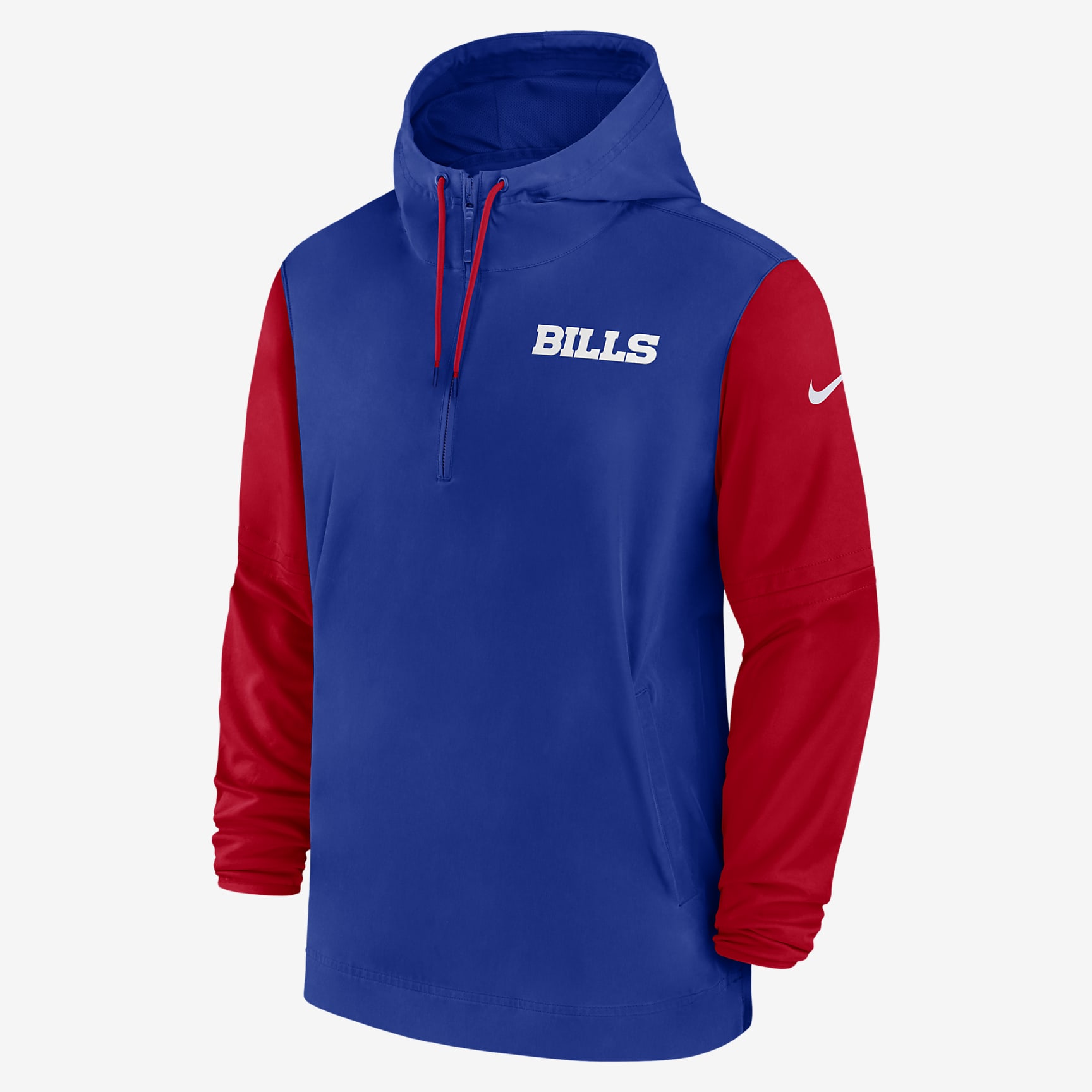 Buffalo Bills Sideline Pre-Game Player Men's Nike NFL 1/2-Zip Hooded Jacket