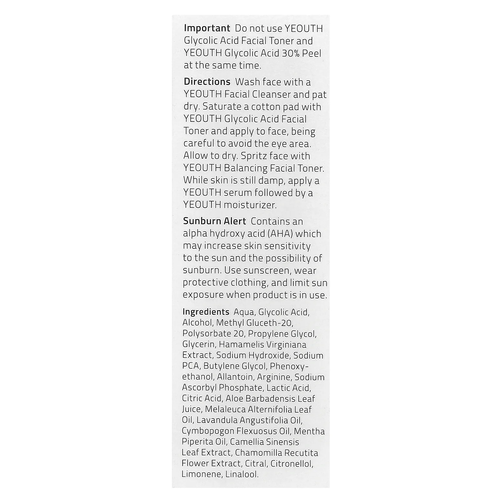 YEOUTH, тоник для лица с гликолевой кислотой, 5 мл