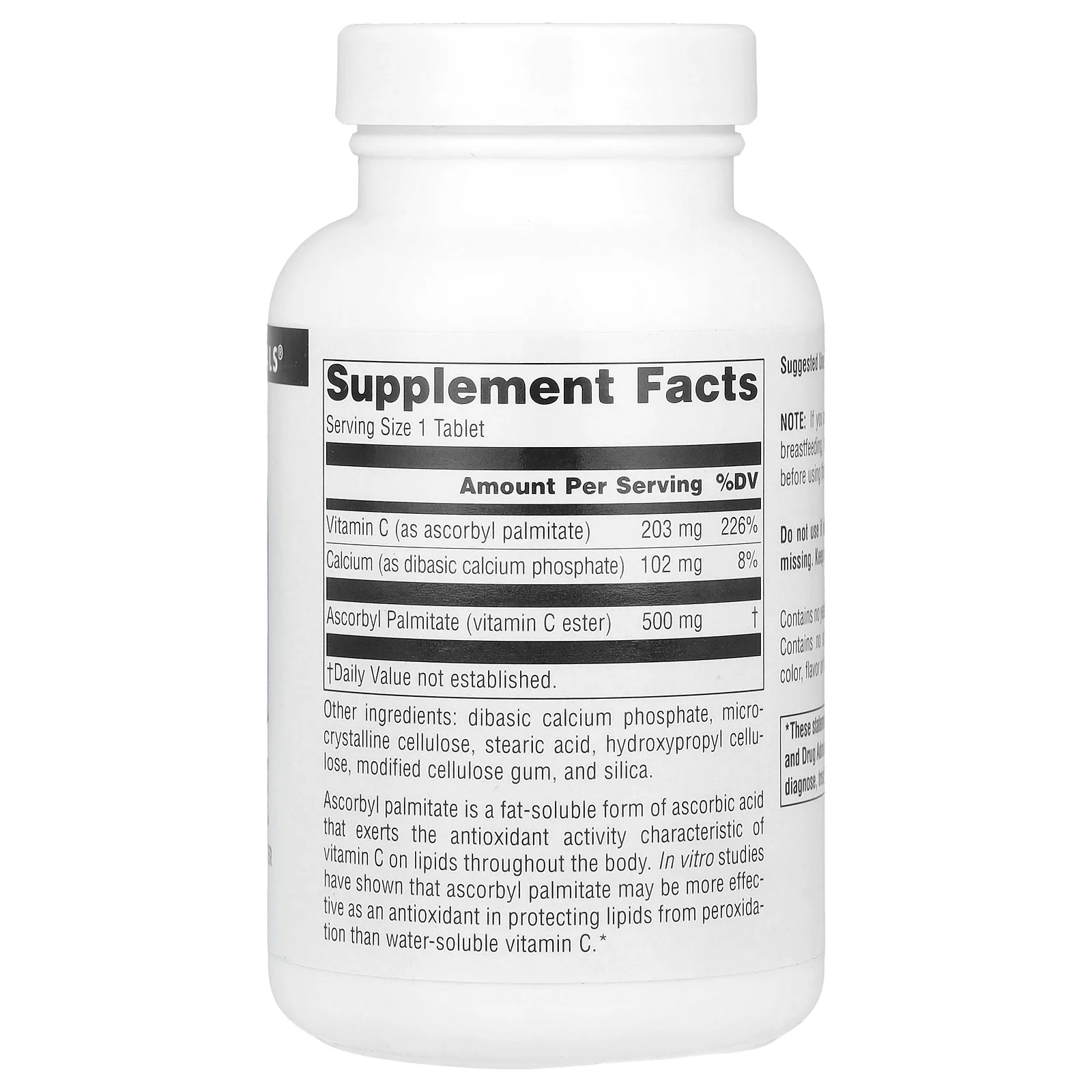 Source Naturals, Аскорбил пальмитат, 500 мг, 90 таблеток