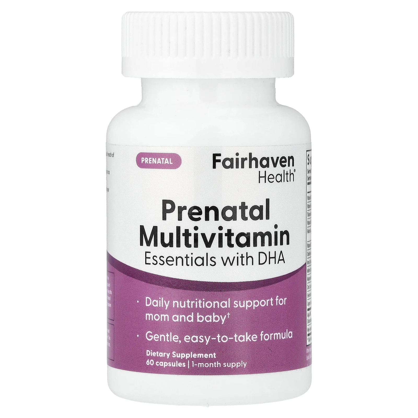 Fairhaven Health, мультивитаминный комплекс для беременных с ДГК, лимонная эссенция, 60 капсул