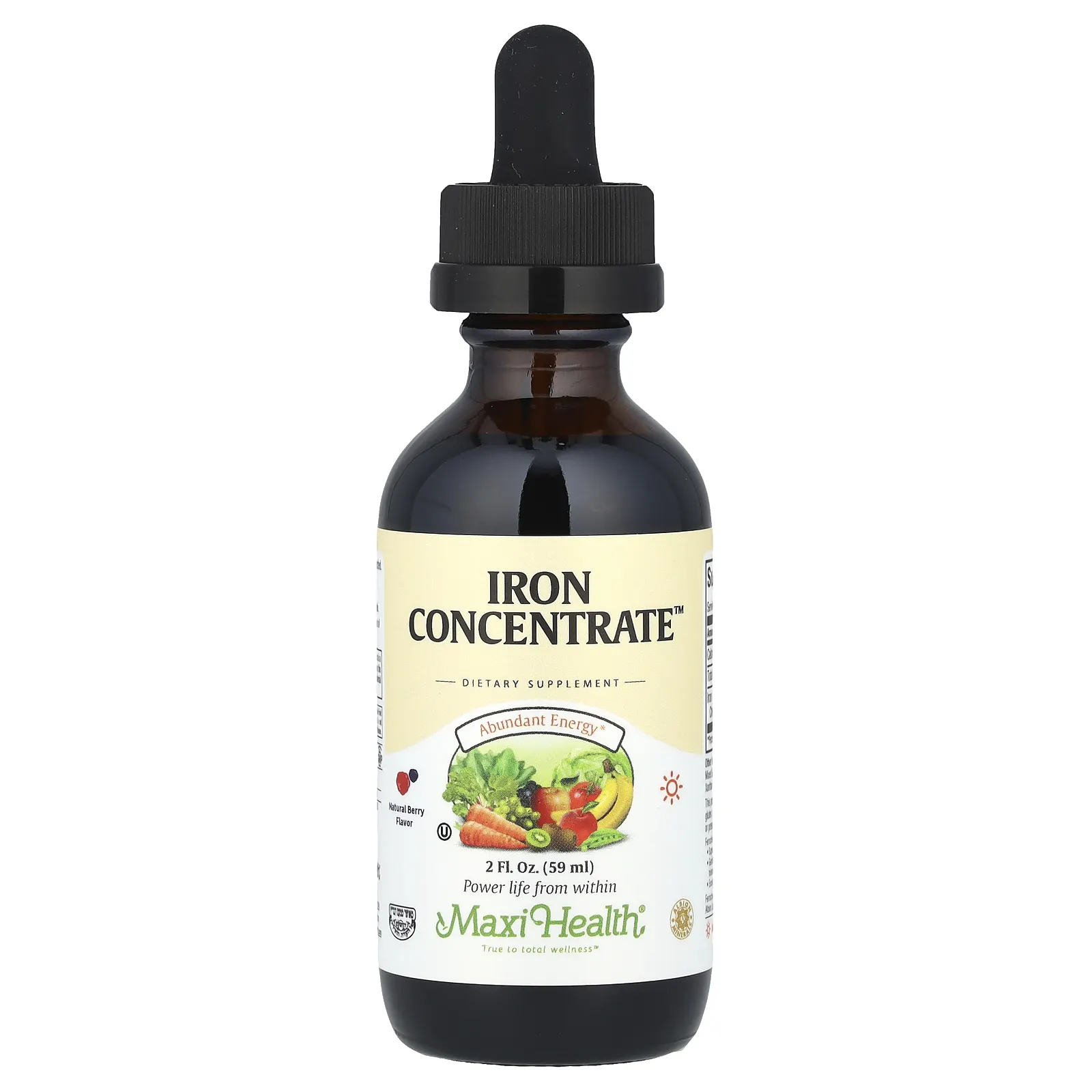 Maxi Health, Iron Concentrate ™, натуральные ягоды, 59 мл (2 жидк. Унции)