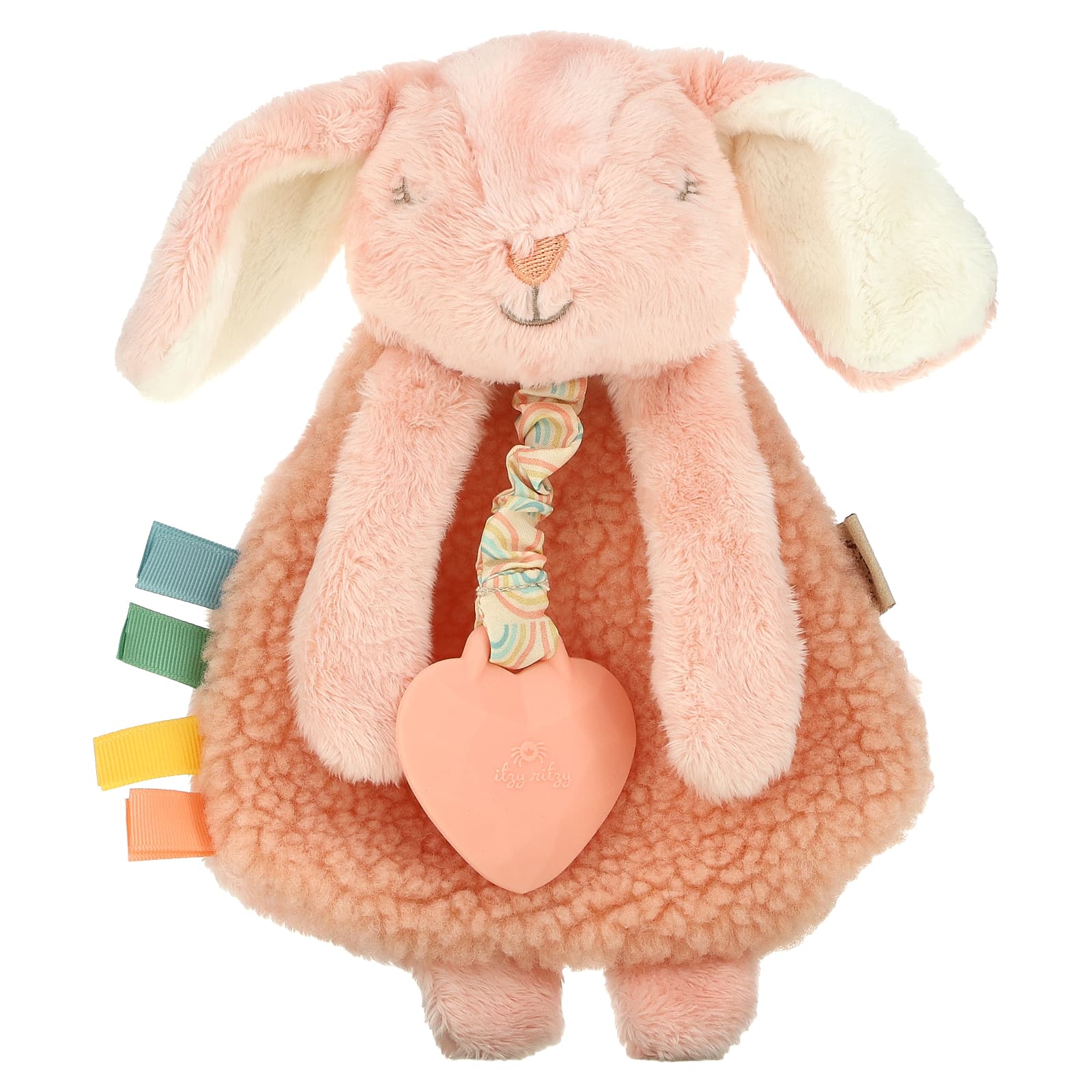 itzy ritzy, Itzy Lovey, Plush Lovey With силиконовый прорезыватель, для детей от 0 месяцев, Ana The Bunny, 1 прорезыватель для зубов