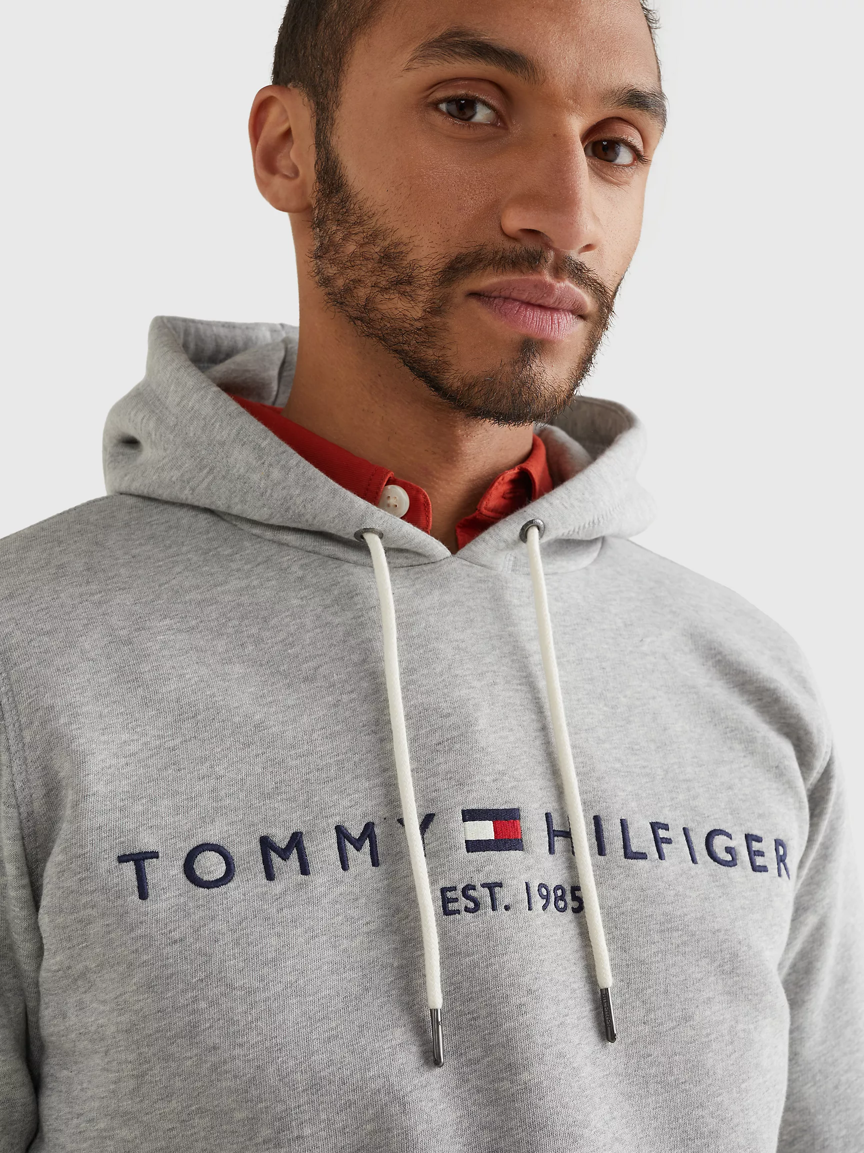 Мужское худи Tommy Hilfiger, Худи с вышитым логотипом Tommy