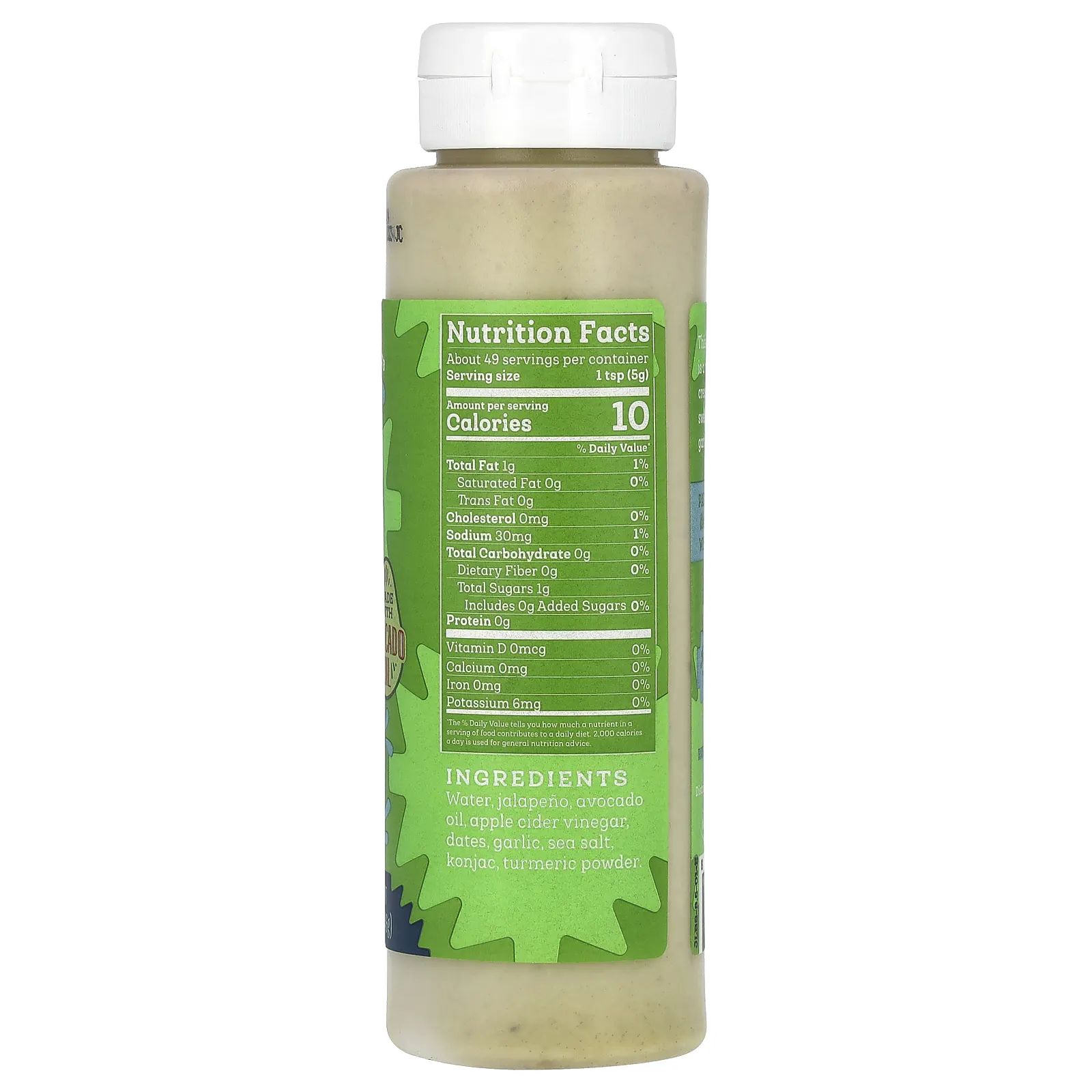 Siete, сливочный соус с халапеньо и ботана, 246 г (8,5 унции)