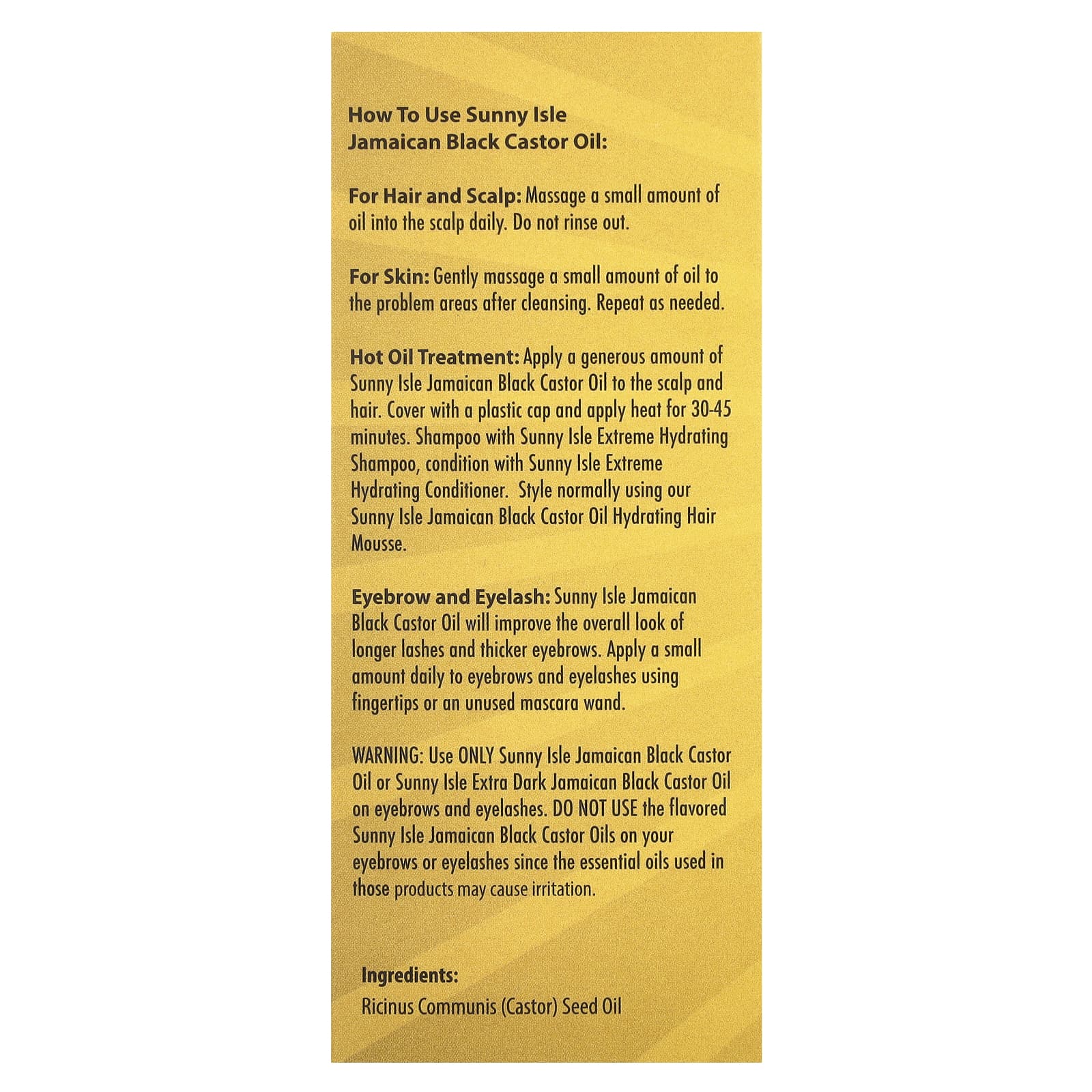 Sunny Isle, 100% натуральное ямайское черное касторовое масло, 120 мл (4 жидк. унции)