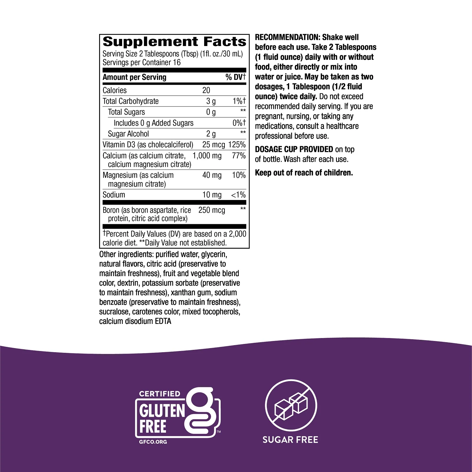 Nature's Way, кальций и витамин D3, цитрус, 480 мл (16 жидк. унций)