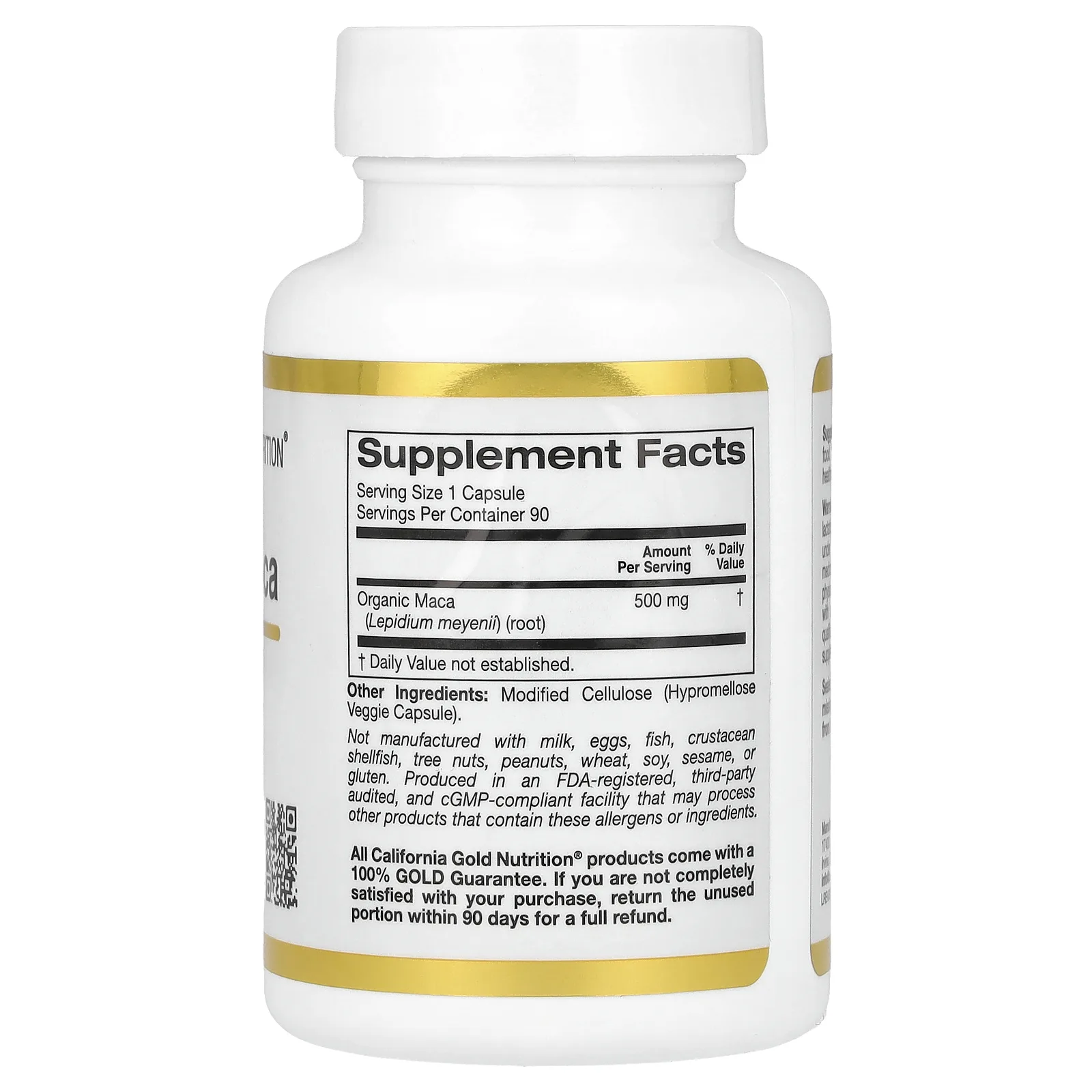 California Gold Nutrition, перуанская мака, 500 мг, 90 вегетарианских капсул
