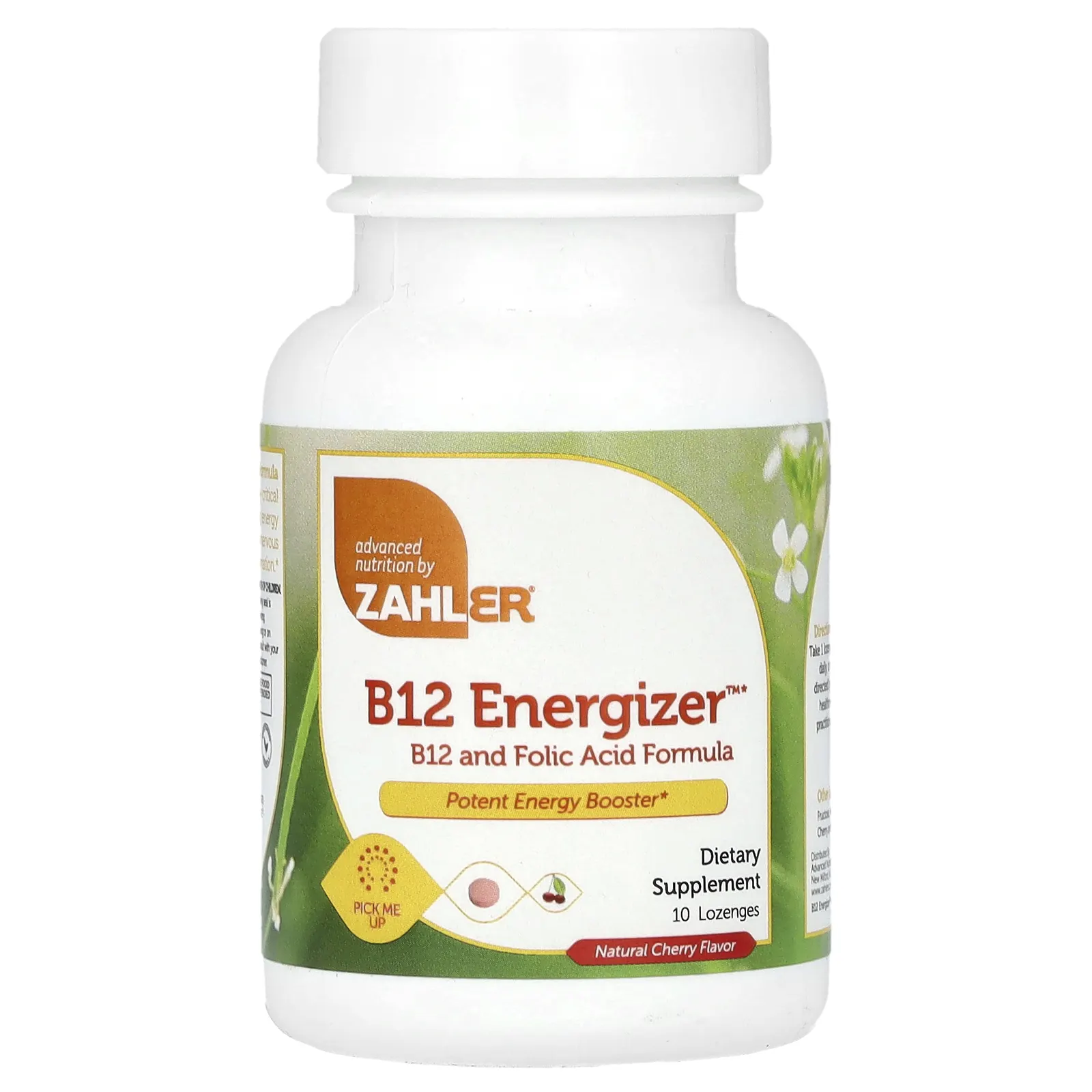 Zahler, B12 Energizer, натуральная вишня, 10 пастилок