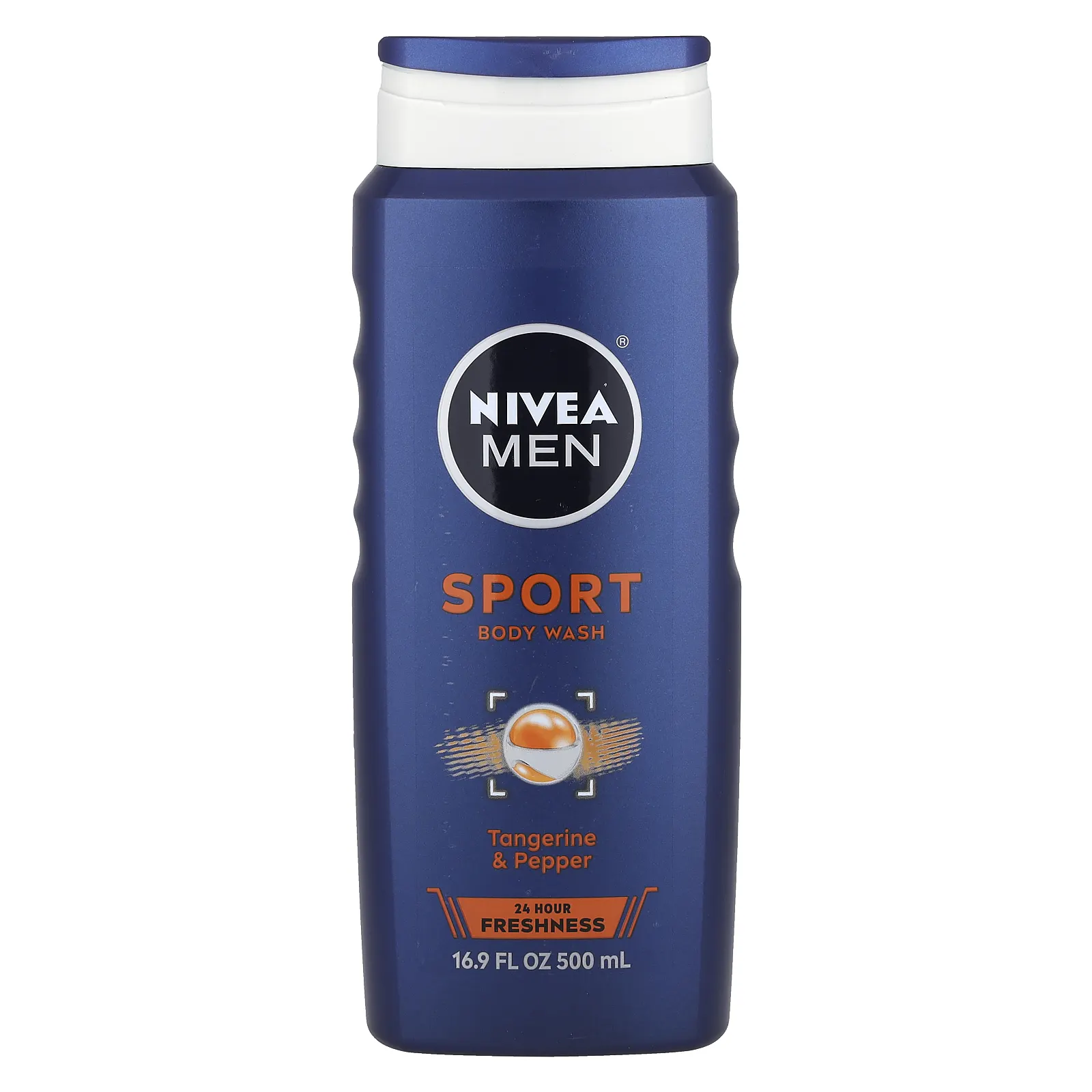 Nivea, Men, гель для душа, спортивная серия, мандарин и перец, 500 мл (16,9 жидк. унции)
