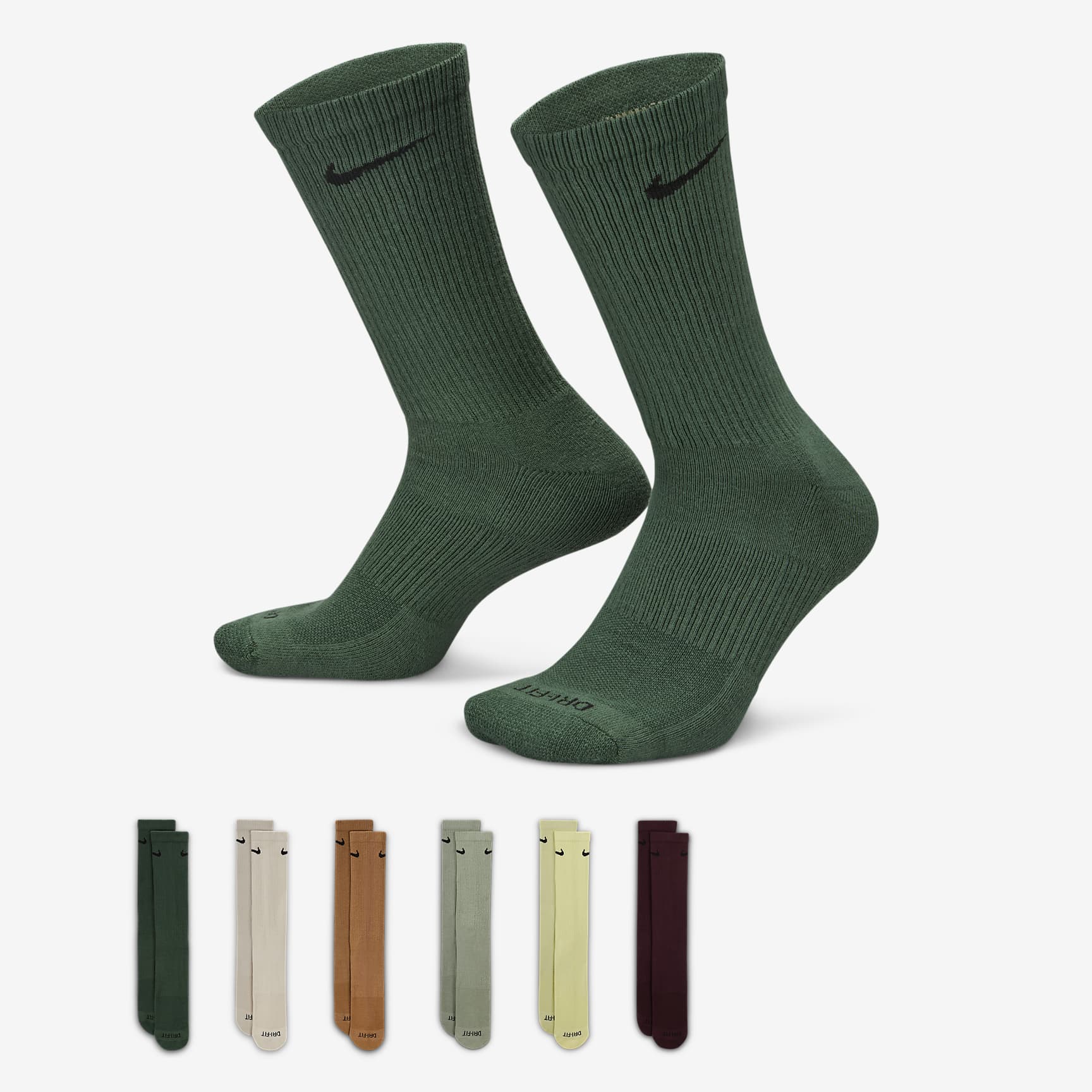 Nike Everyday Plus Cushioned Training Crew Socks (6 Pairs)