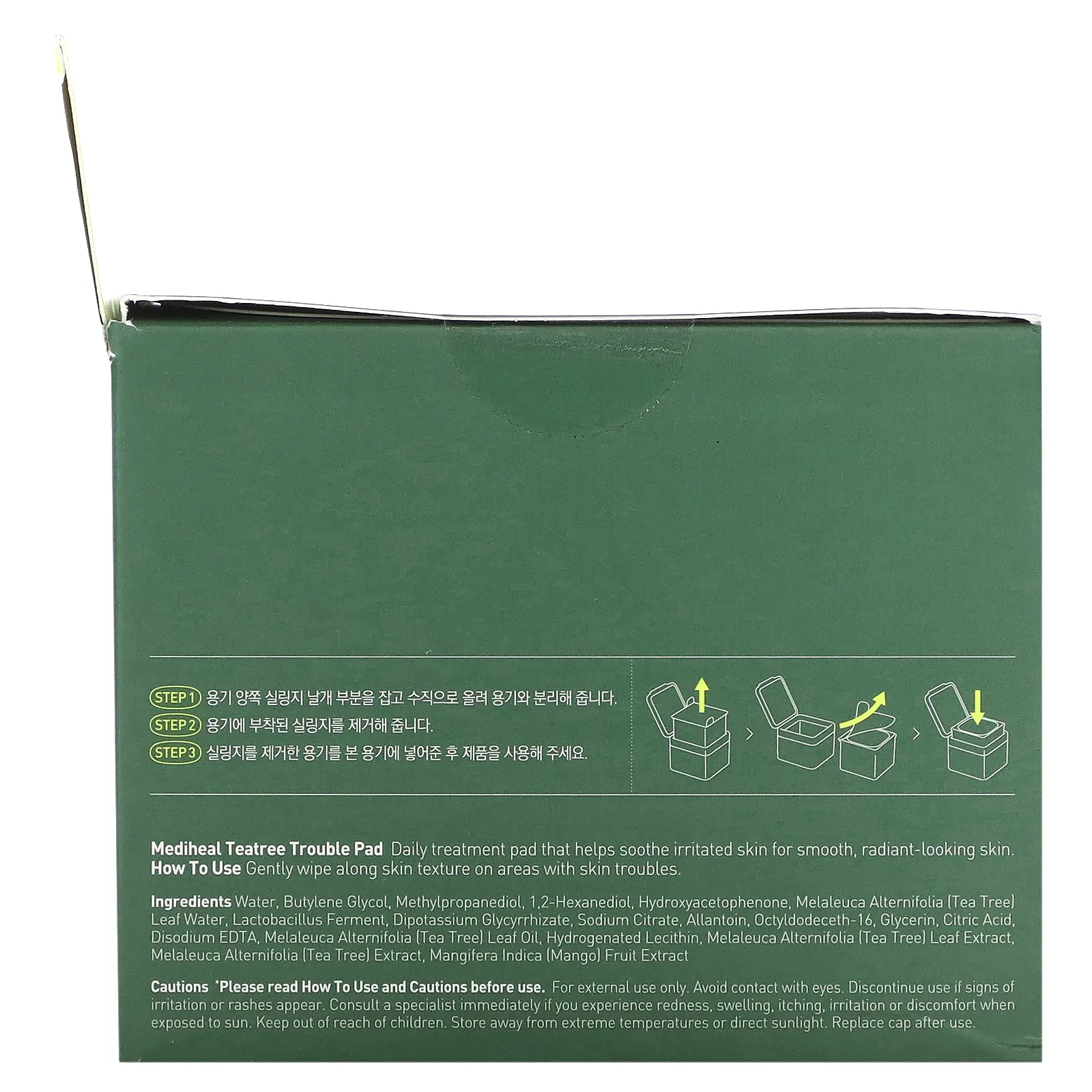 MEDIHEAL, Tea Tree Trouble Pad, 100 таблеток, 170 мл (5,74 жидк. Унции)