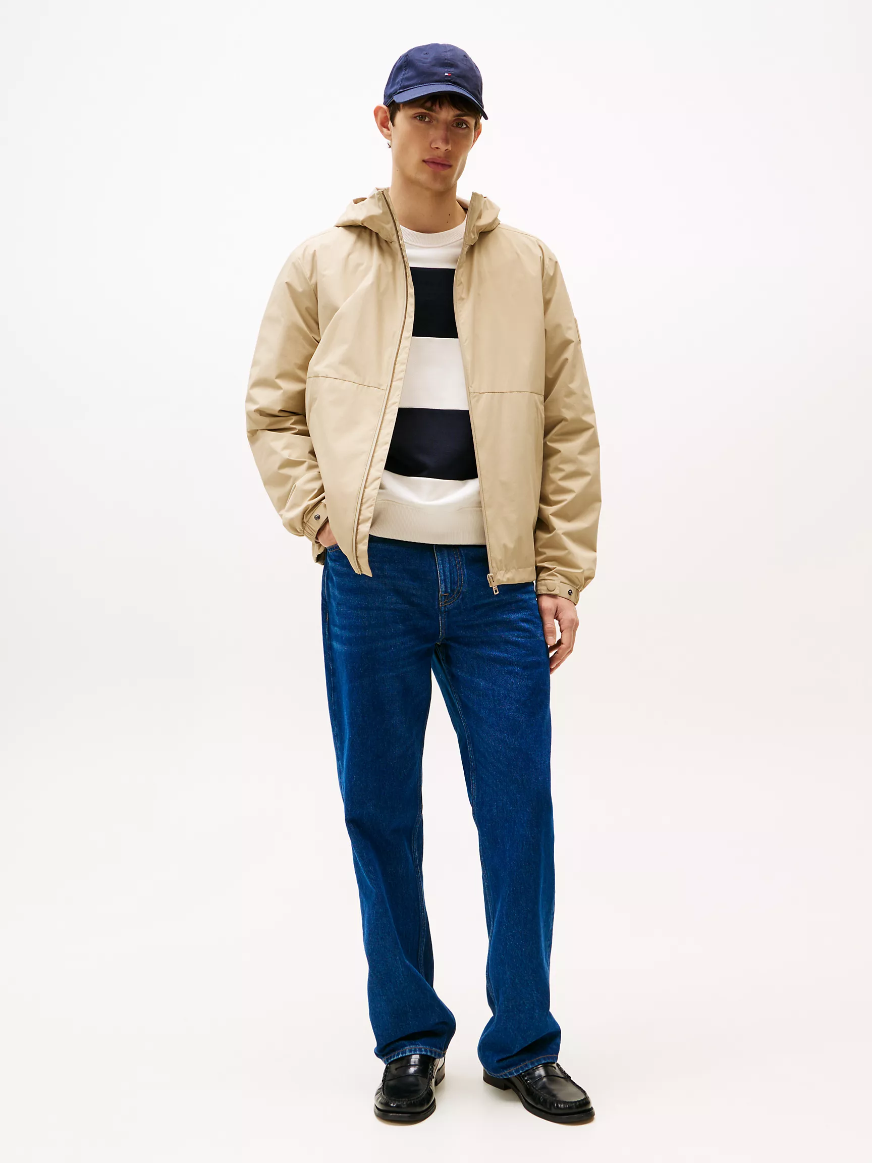 Мужская куртка Tommy Hilfiger, Ветровка с капюшоном и водоотталкивающим покрытием