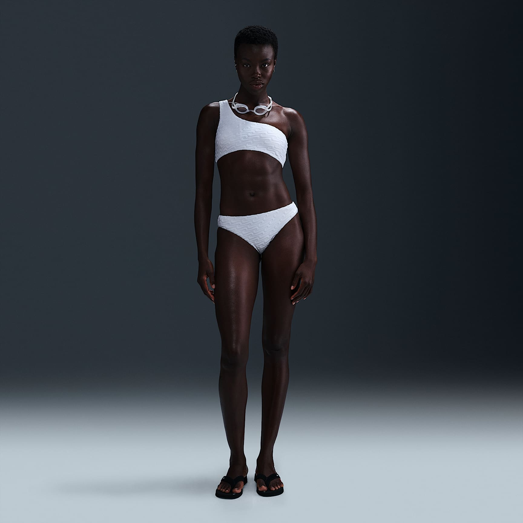 Nike Swim Swoosh Link Women's Terry Hipster Bikini Bottom