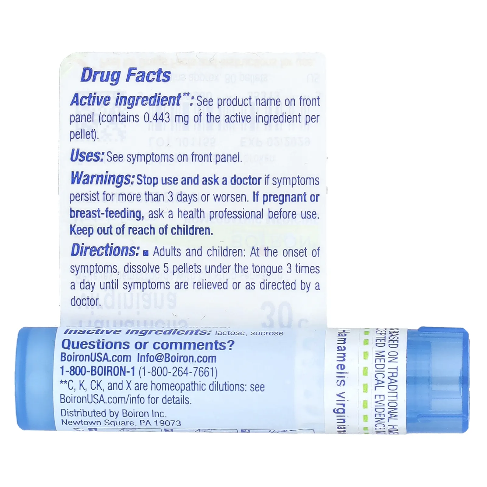 Boiron, Гамамелис вирджинский, 30 С, прибл. 80 гранул