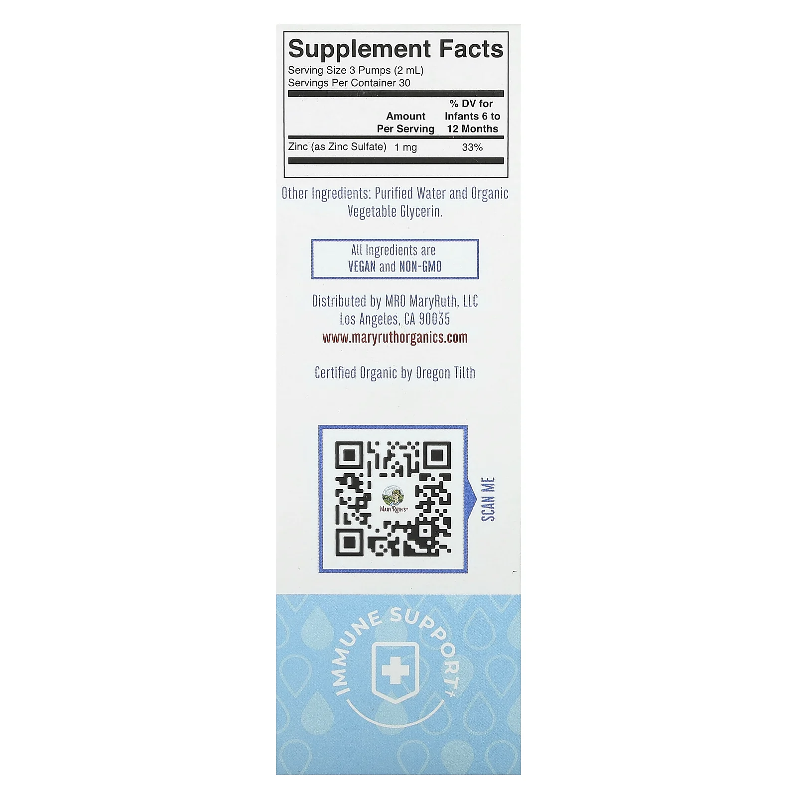 MaryRuth's, органический ионный цинк, для младенцев, в каплях, для детей 6–12 месяцев, без ароматизаторов, 60 мл (2 жидк. унции)