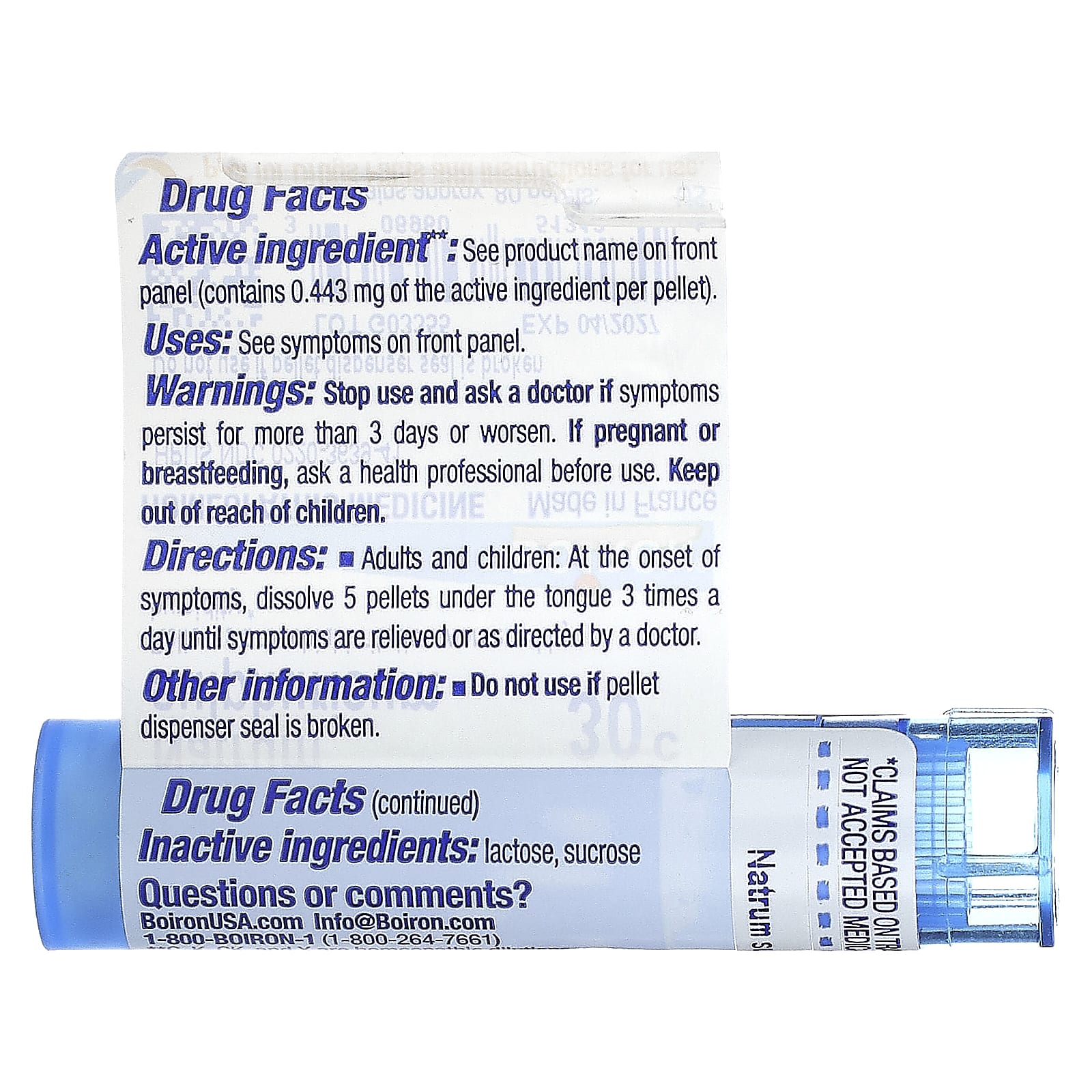 Boiron, Natrum Sulphuricum, 30C, прибл. 80 гранул