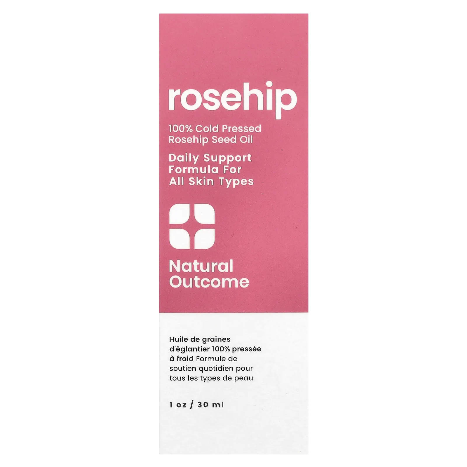 Natural Outcome, 100% масло семян шиповника холодного отжима, 30 мл (1 унция)
