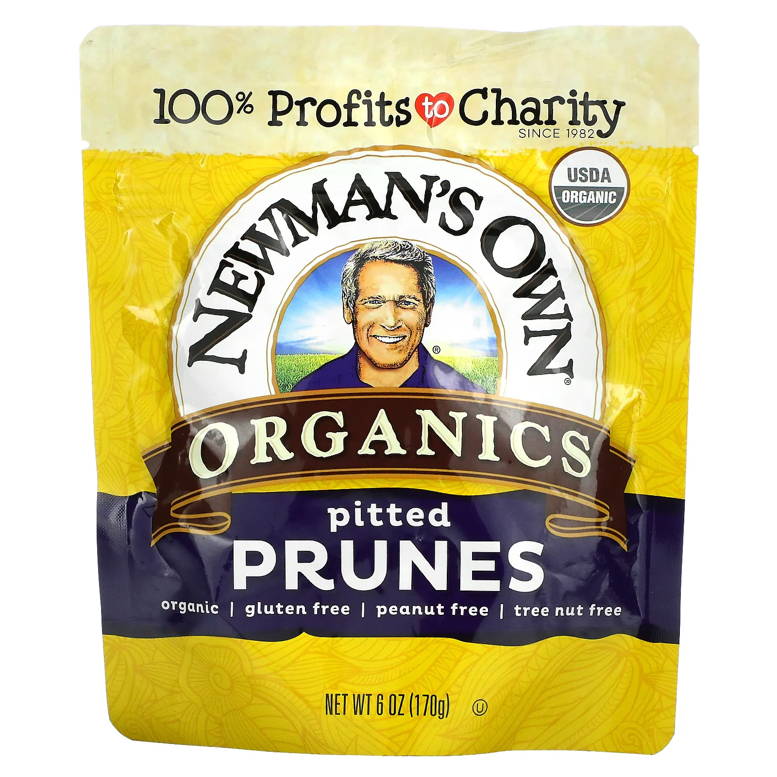 Newman's Own Organics, Органический чернослив без косточек, 170 г (6 унций)