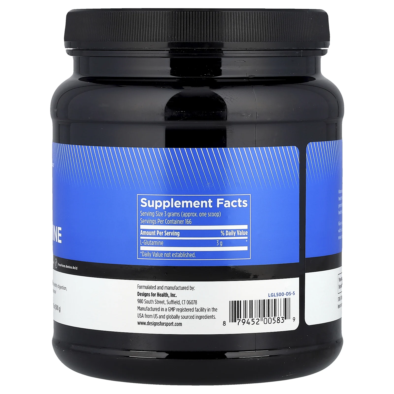 Designs For Health, L-глютамин, 500 г (1,1 фунта)