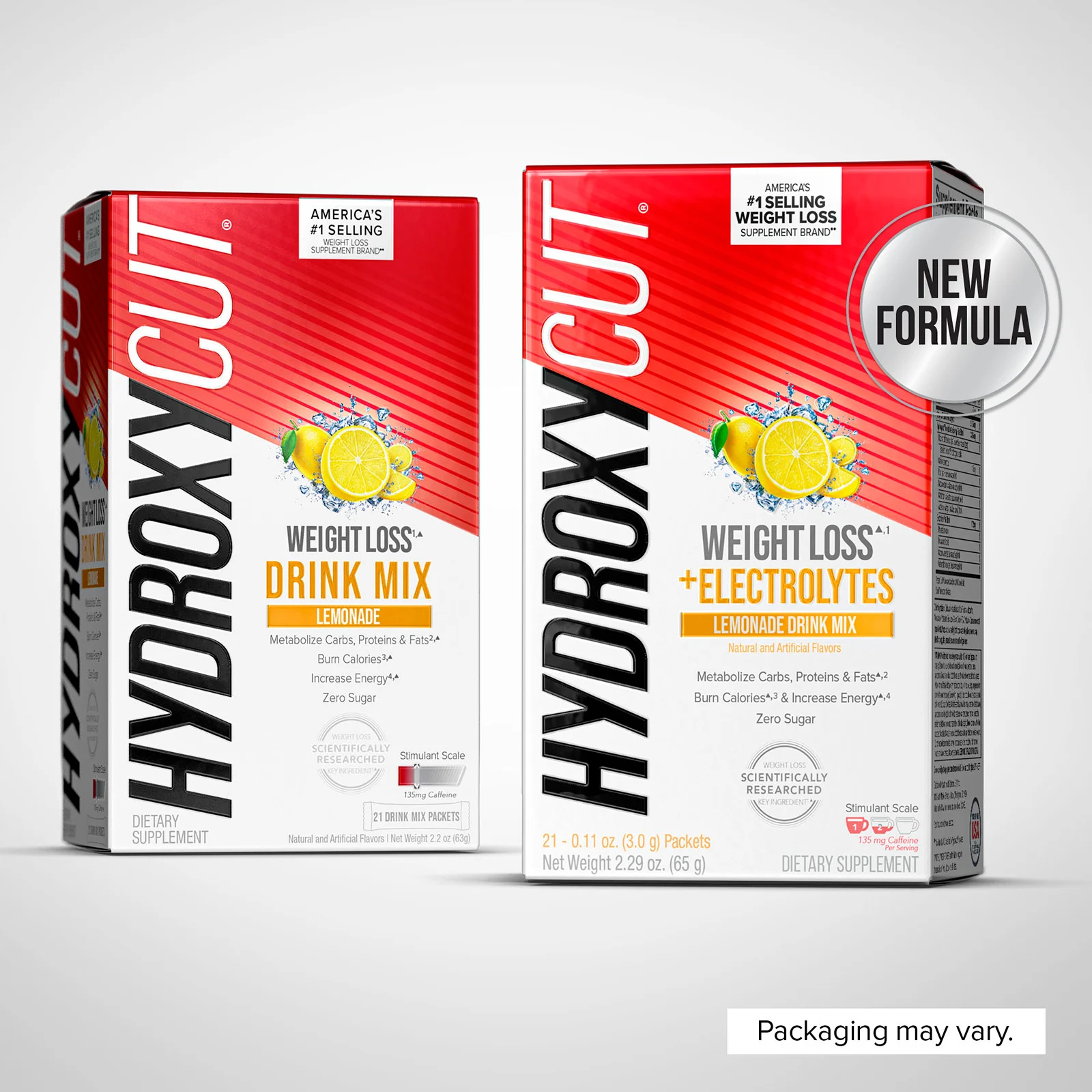 Hydroxycut, Weight Loss Drink Mix, Lemonade, 21 Packets, 2.2 oz (63 g)