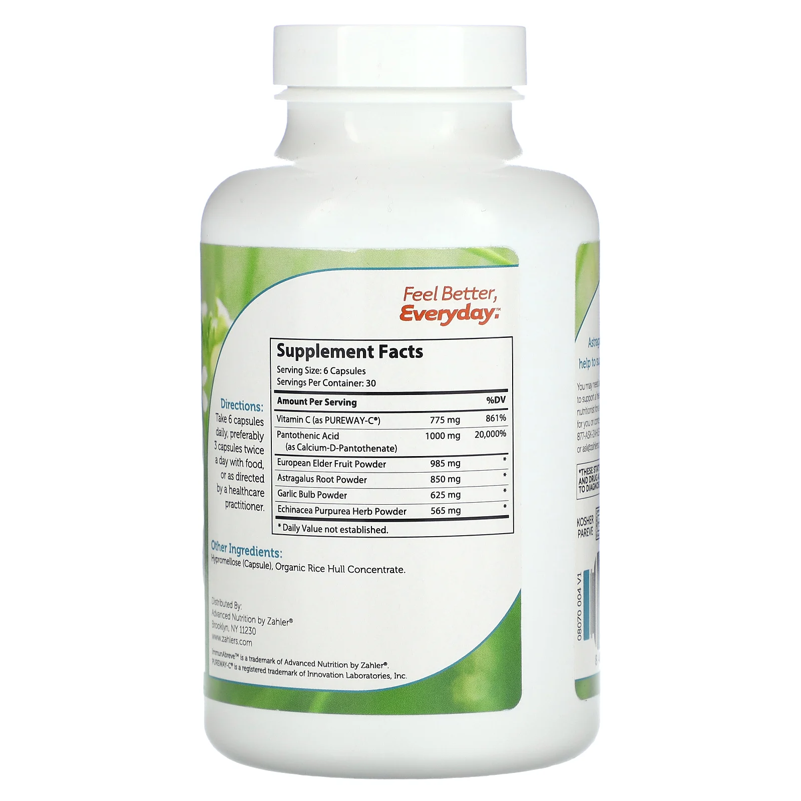 Zahler, ImmunAbreve, полная поддержка иммунной системы, 180 капсул